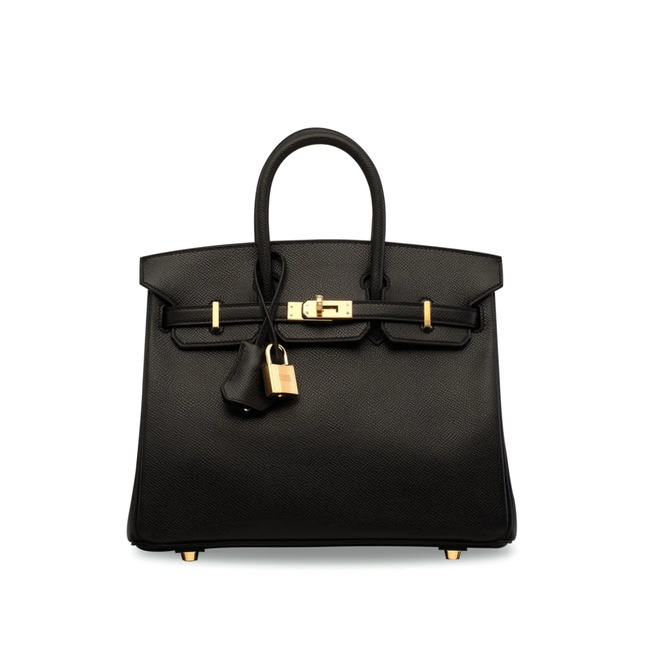 Hermès Birkin 25 Noir Black Epsom Retourne Gold Hardware