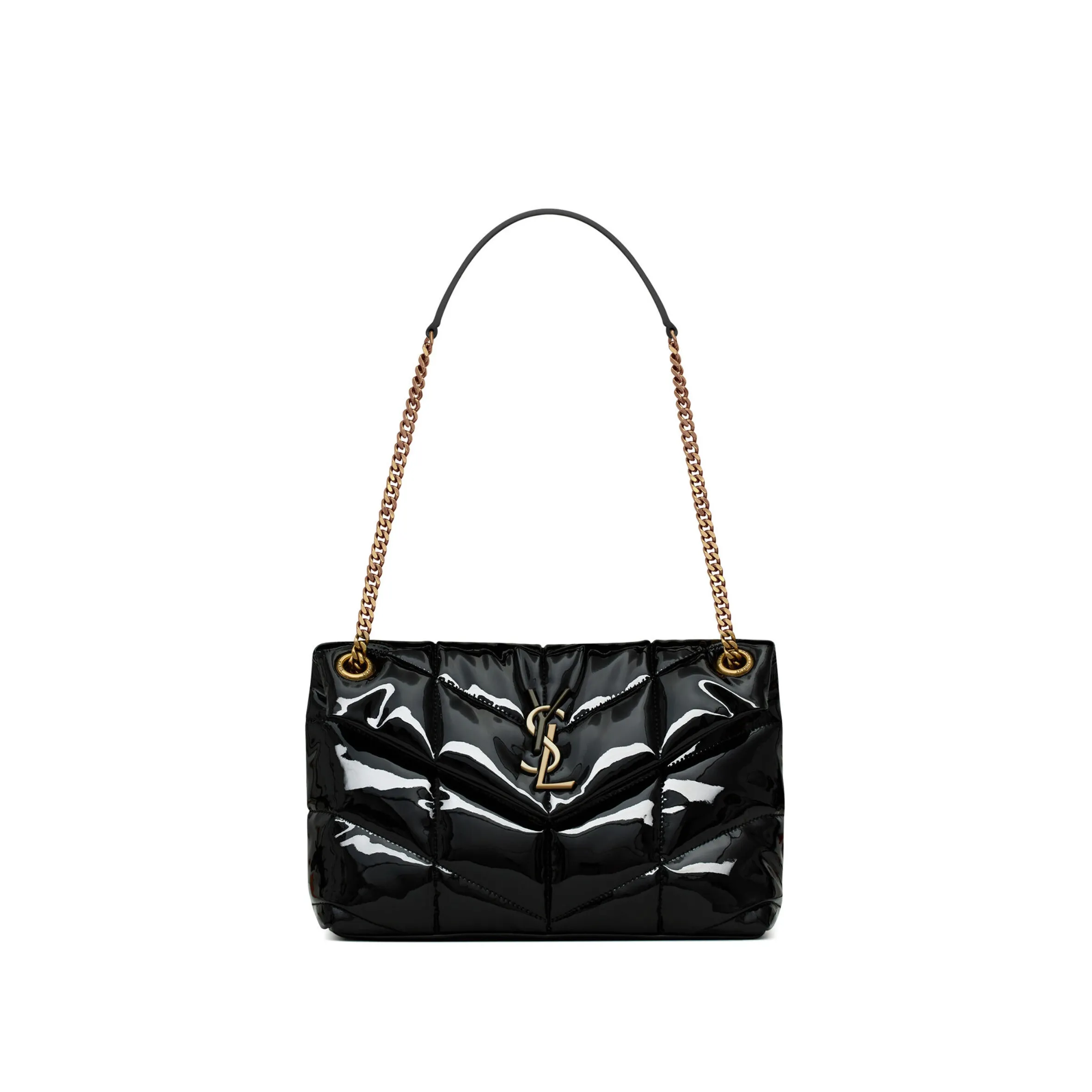 YSL PUFFER SMALL IN Patent leather 577476