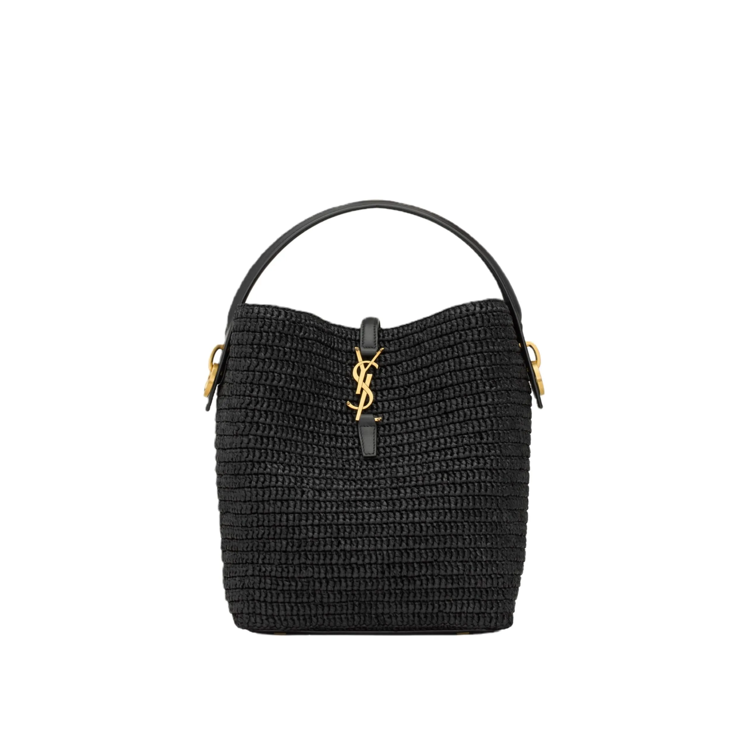 YSL LE 37 in woven raffia and vegetable-tanned leather 773991