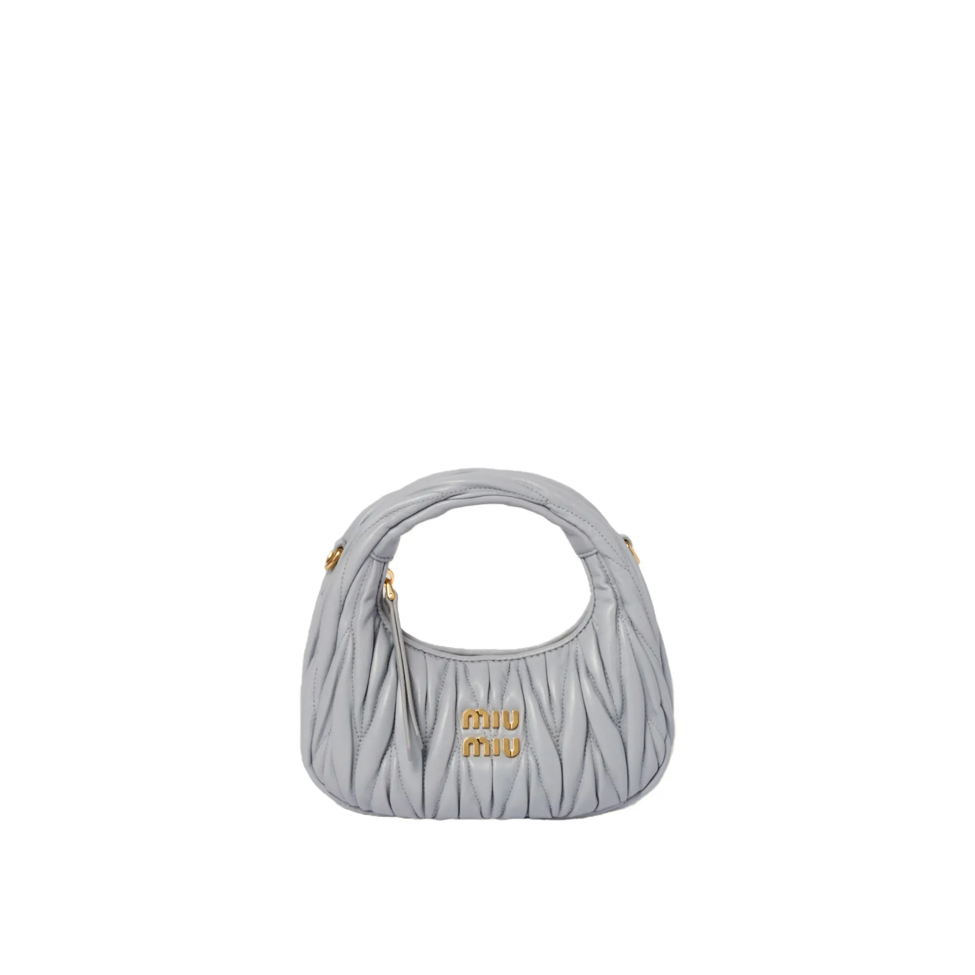 MiuMiu Wander matelass?? nappa leather hobo bag 5BC125