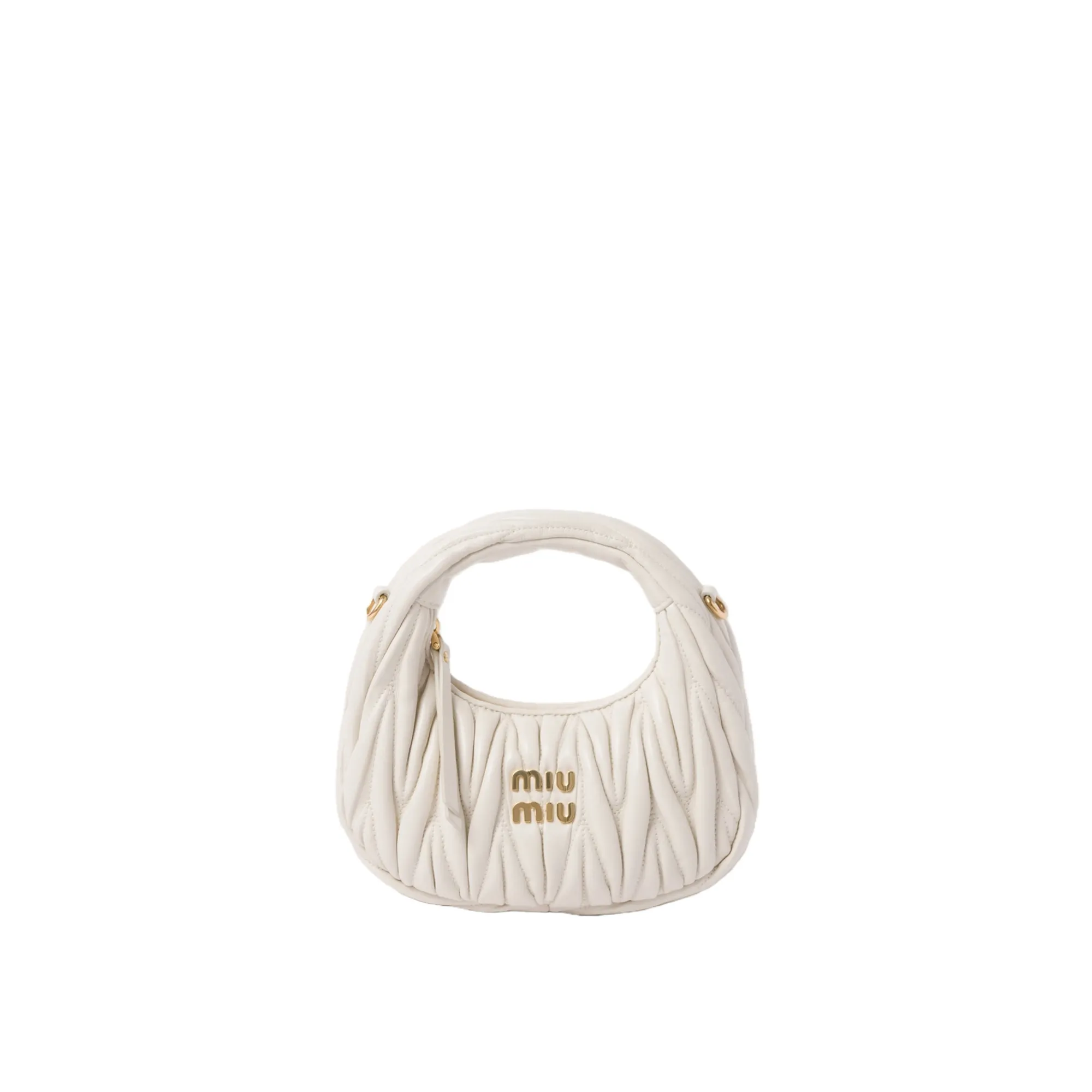 MiuMiu Wander matelass?? nappa leather hobo bag 5BC125