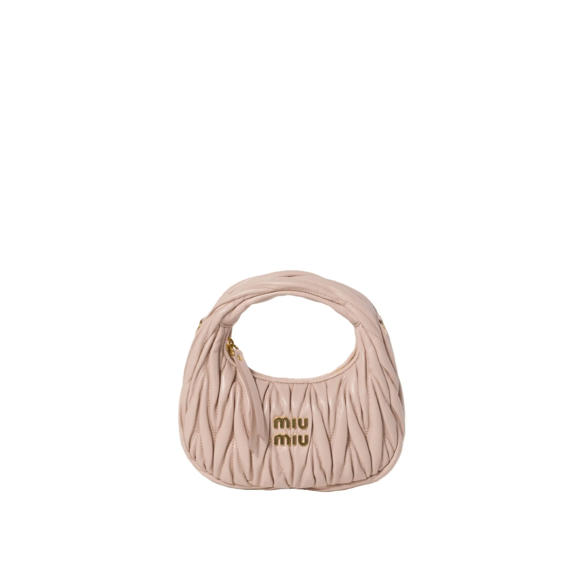 MiuMiu Wander matelass?? nappa leather hobo bag 5BC125