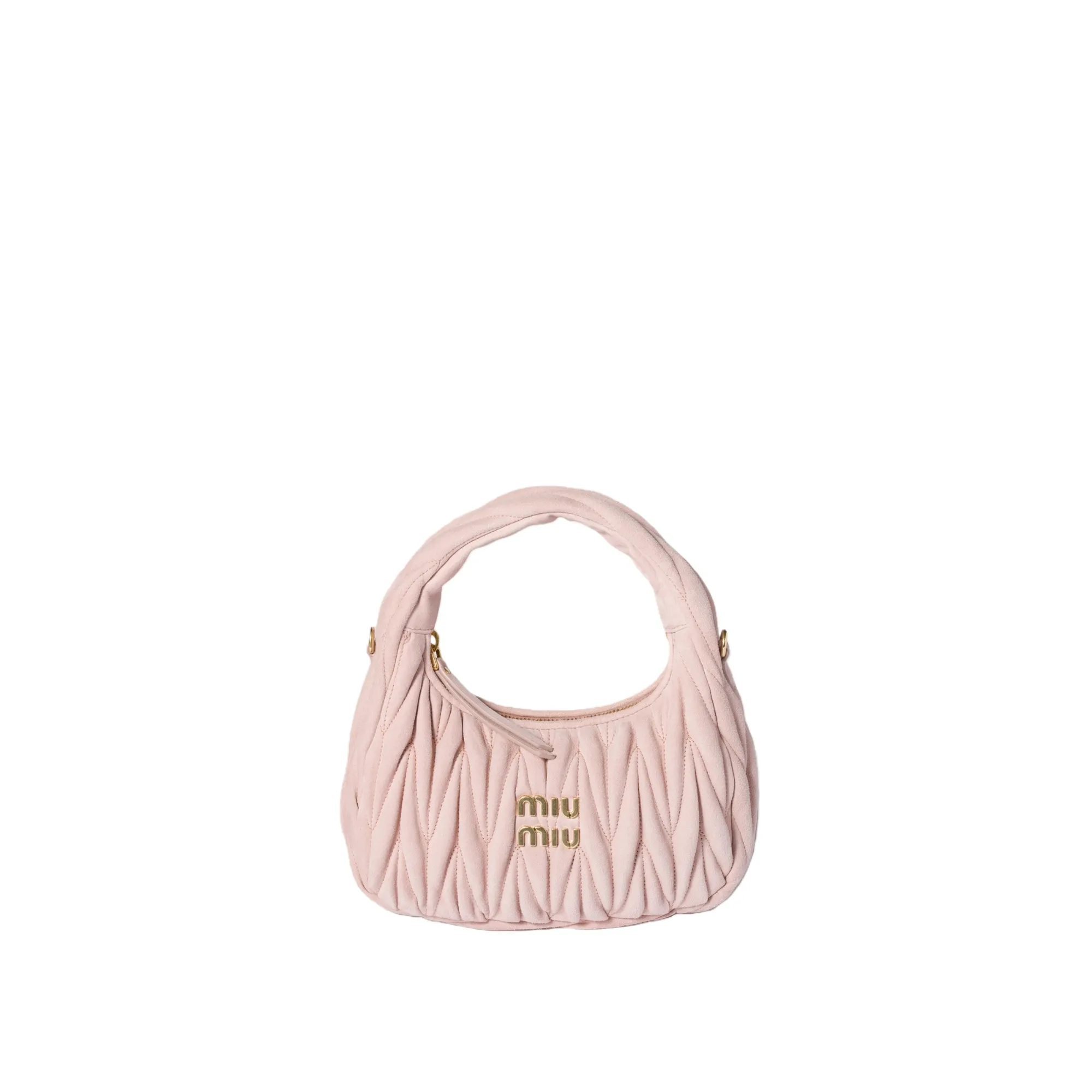 MiuMiu Wander matelass?? nappa leather hobo bag 5BC125