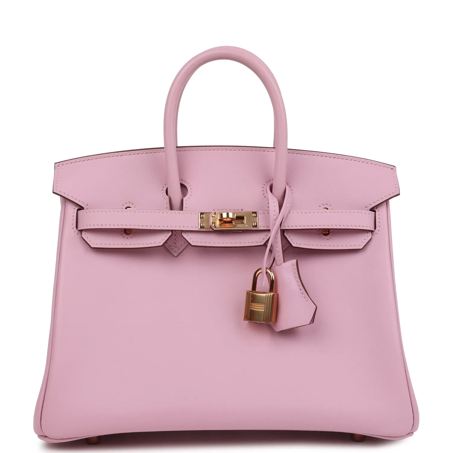 Herm??s Birkin 25 Mauve Sylvestre Swift Rose Gold Hardware