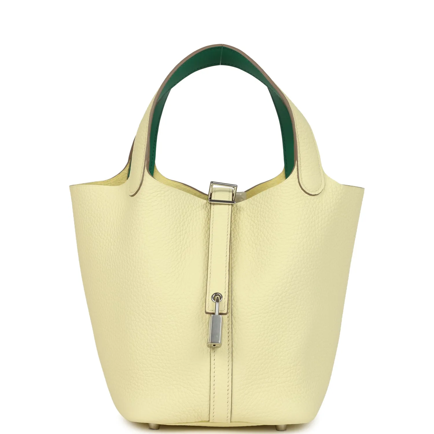 Herm??s Picotin Lock Eclat 18 Jaune Milton Clemence and Vert Vertigo Swift Palladium Hardware