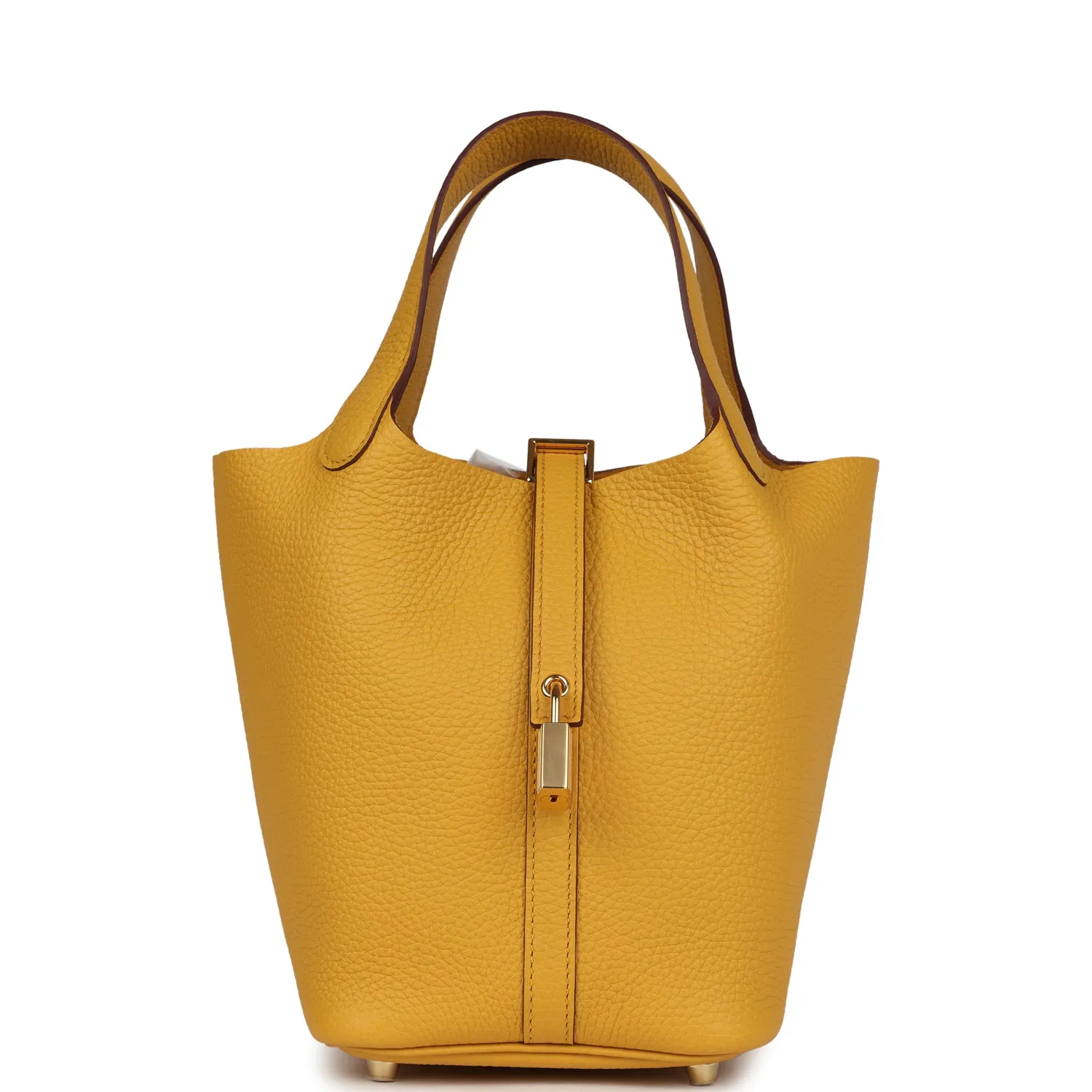 Herm??s Picotin Lock 18 Jaune Ambre Clemence Gold Hardware