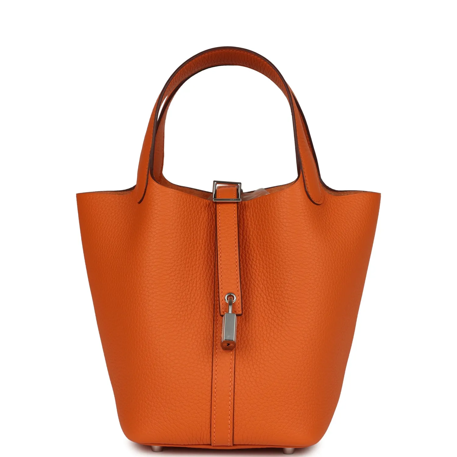 Herm??s Picotin Lock 18 Orange Clemence Palladium Hardware