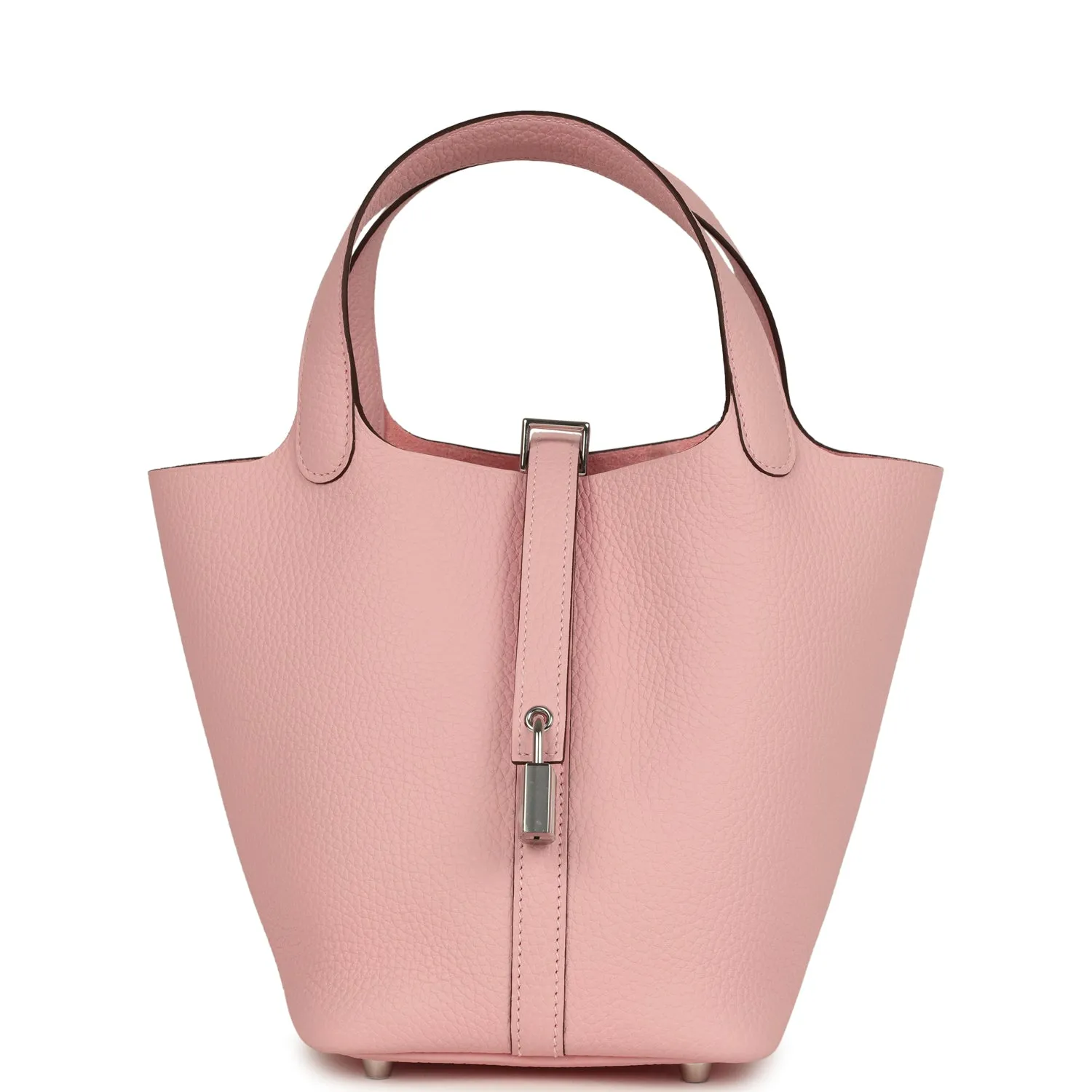 Herm??s Picotin Lock 18 Rose Sakura Clemence Palladium Hardware