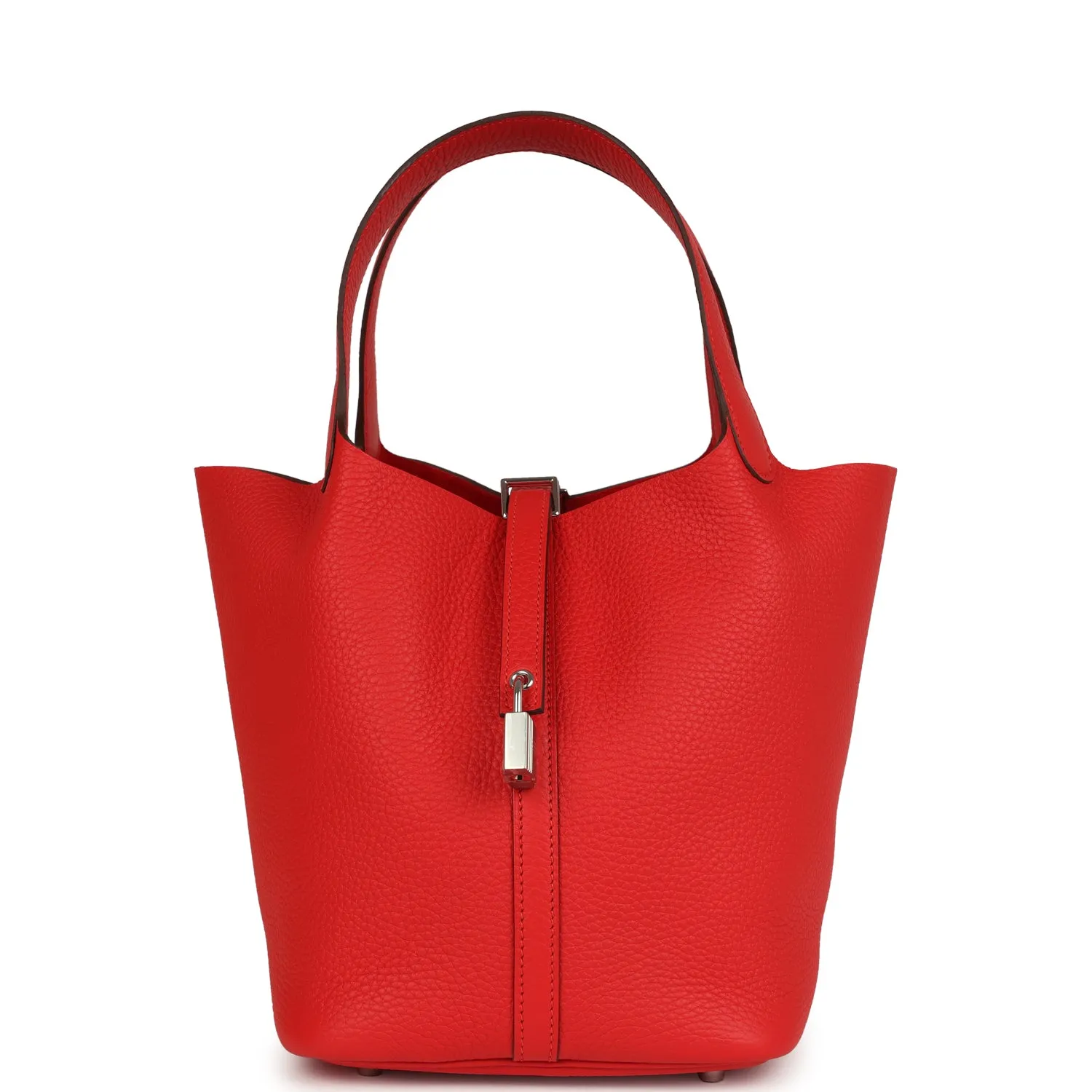 Herm??s Picotin Lock 22 Rouge De Coeur Clemence Palladium Hardware