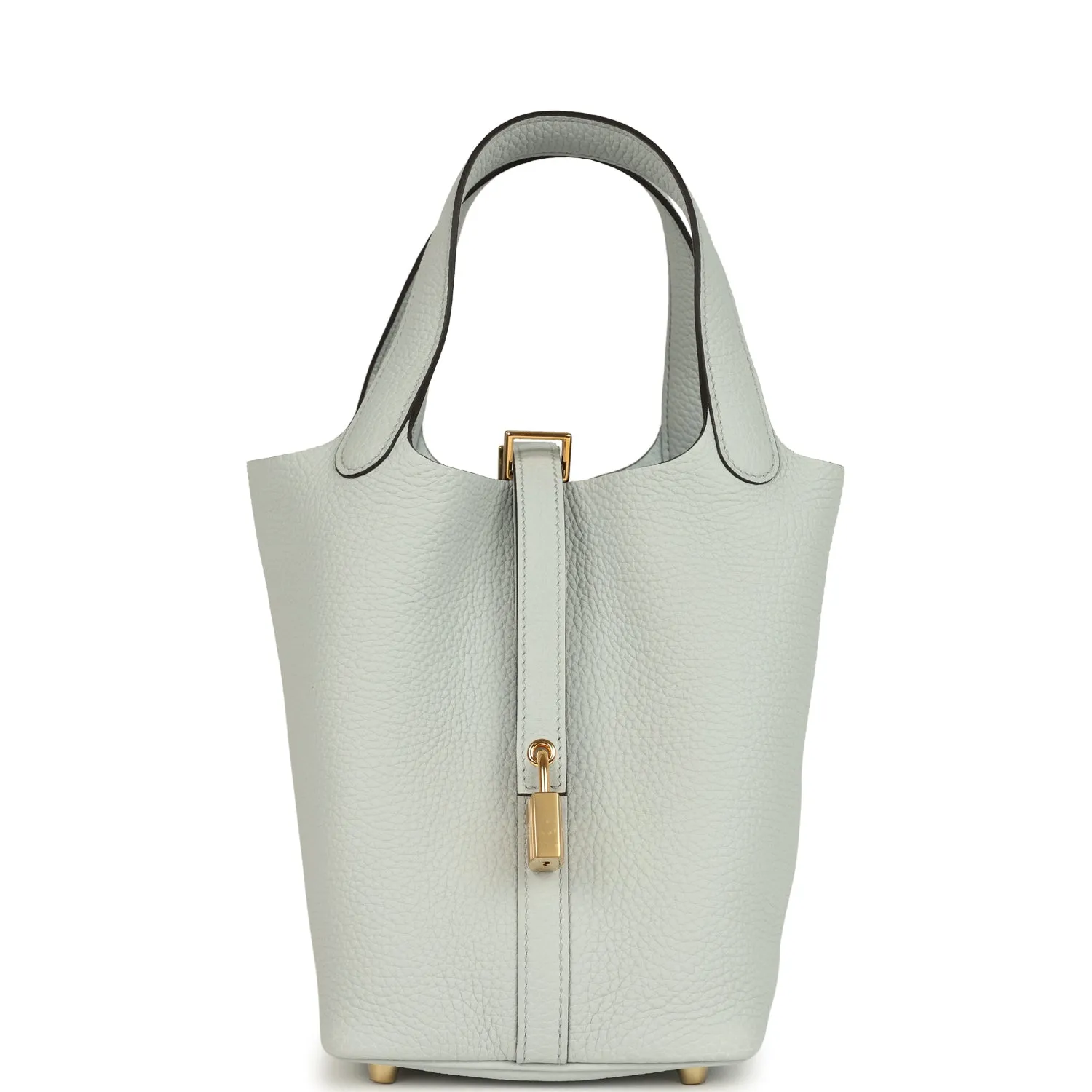 Herm??s Picotin Lock 18 Bleu Pale Clemence Gold Hardware