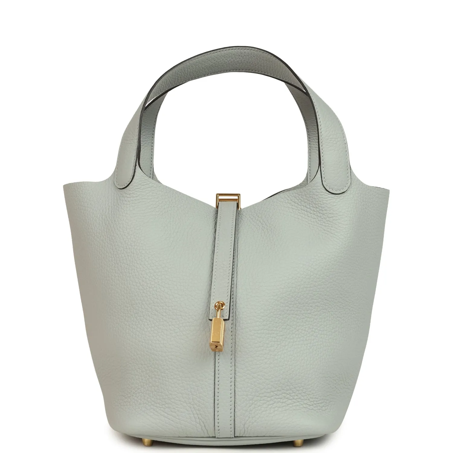 Herm??s Picotin Lock 22 Bleu Glacier Clemence Gold Hardware