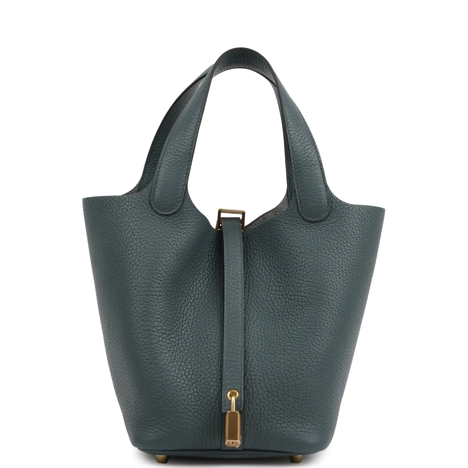 Herm??s Picotin Lock 18 Bleu Orage Clemence Gold Hardware
