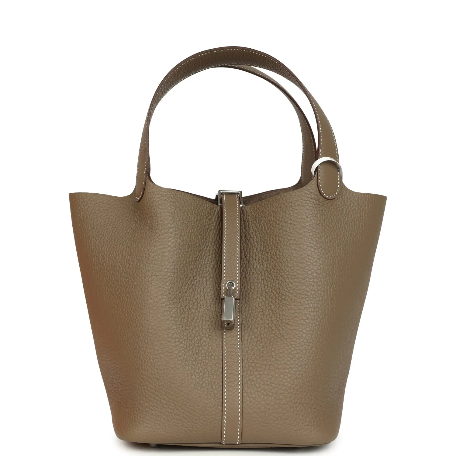 Herm??s Picotin Lock 22 Etoupe Clemence Palladium Hardware