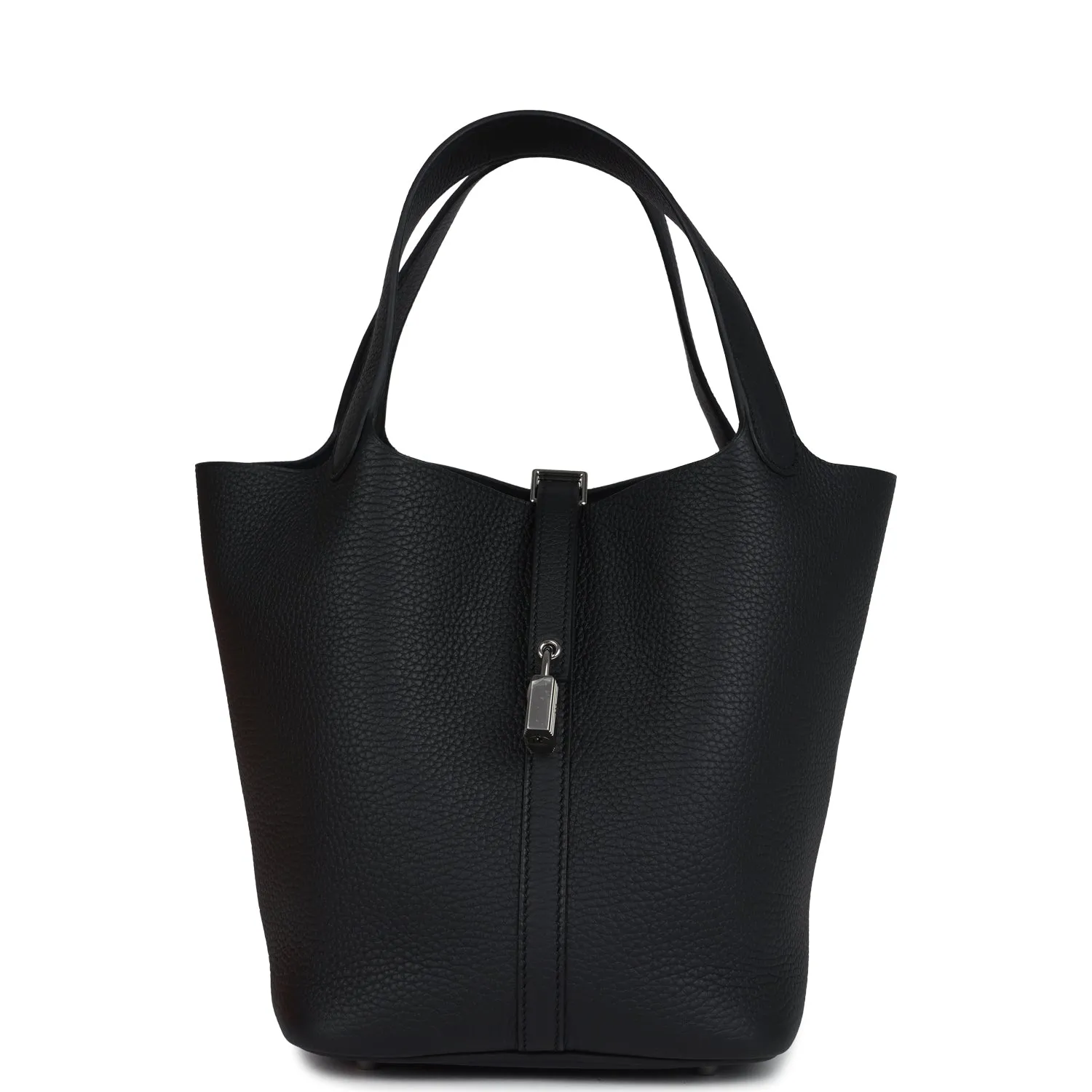 Herm??s Picotin Lock 22 Black Clemence Palladium Hardware