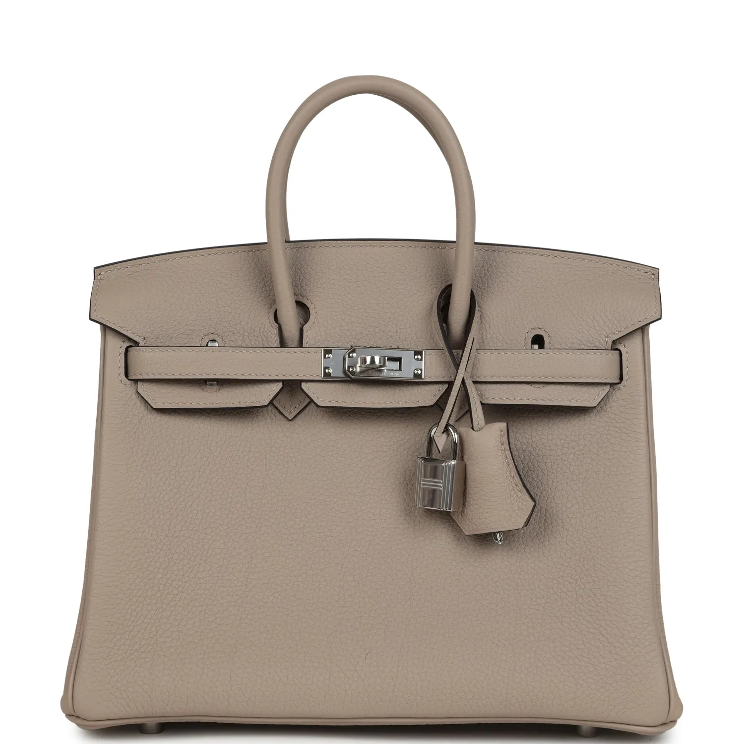 Herm??s Birkin 25 Gris Tourterelle Togo Palladium Hardware