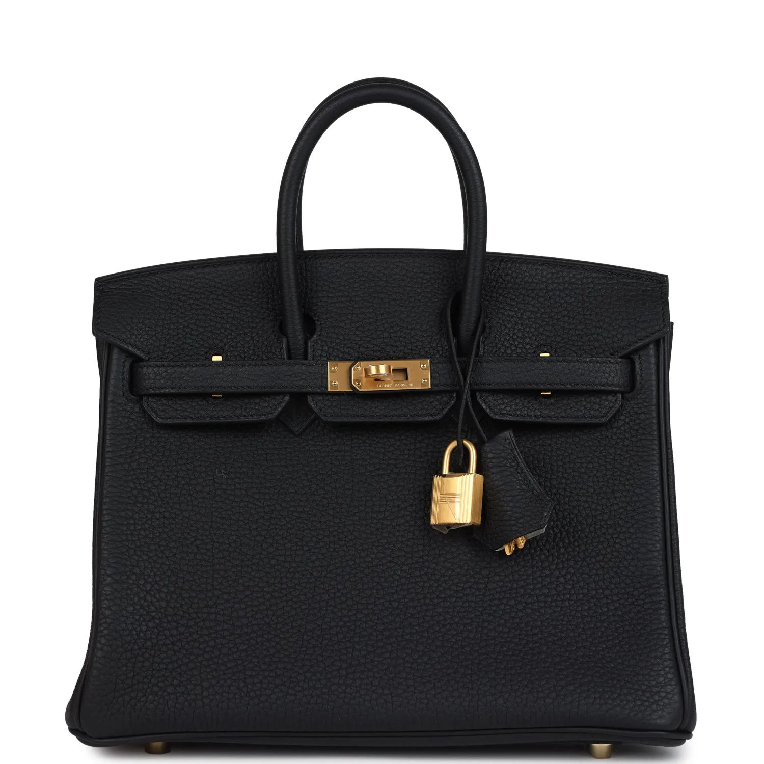 Herm??s Special Order (HSS) Birkin 25 Black Verso Togo Brushed Gold Hardware