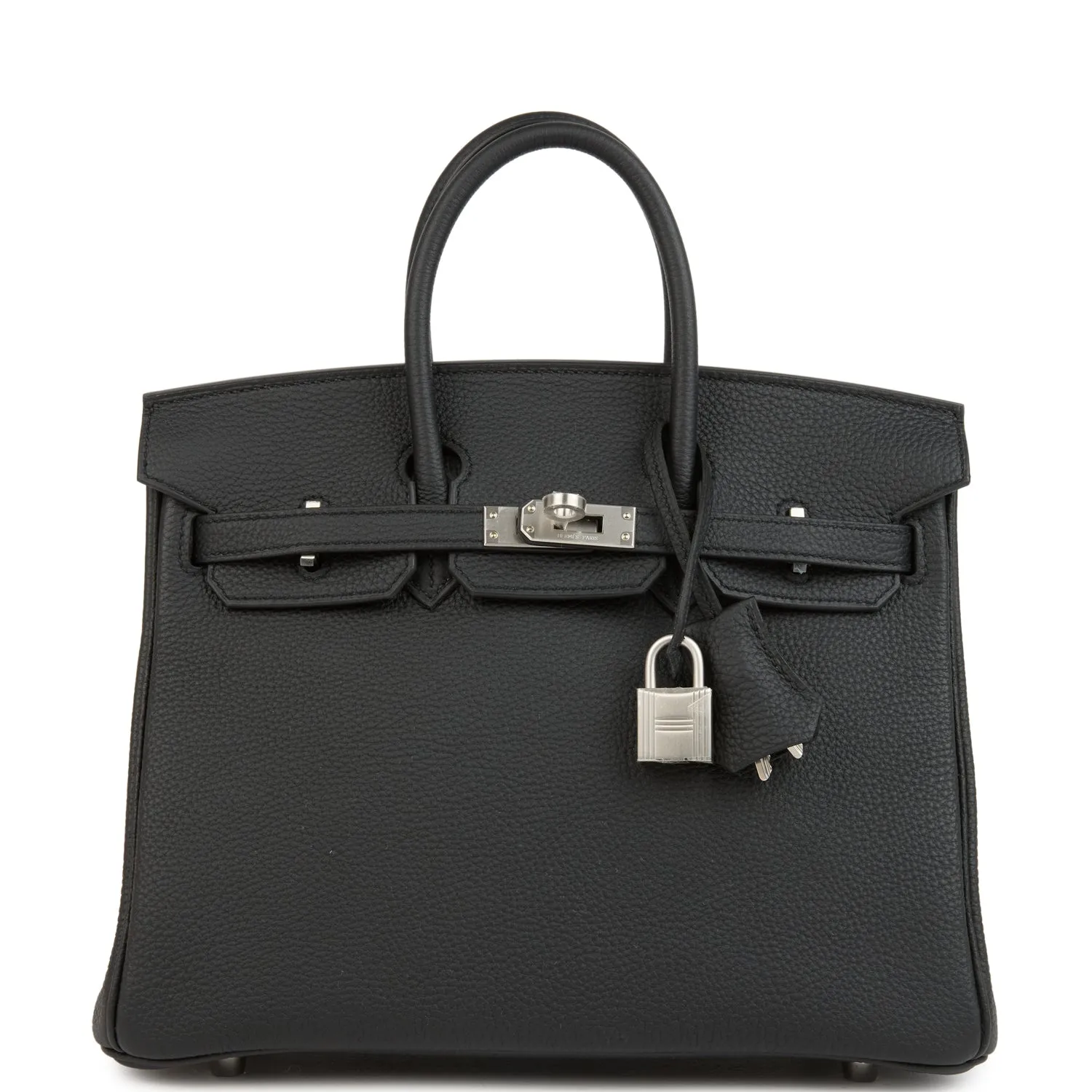 Herm??s Birkin 25 Black Togo Brushed Palladium Hardware