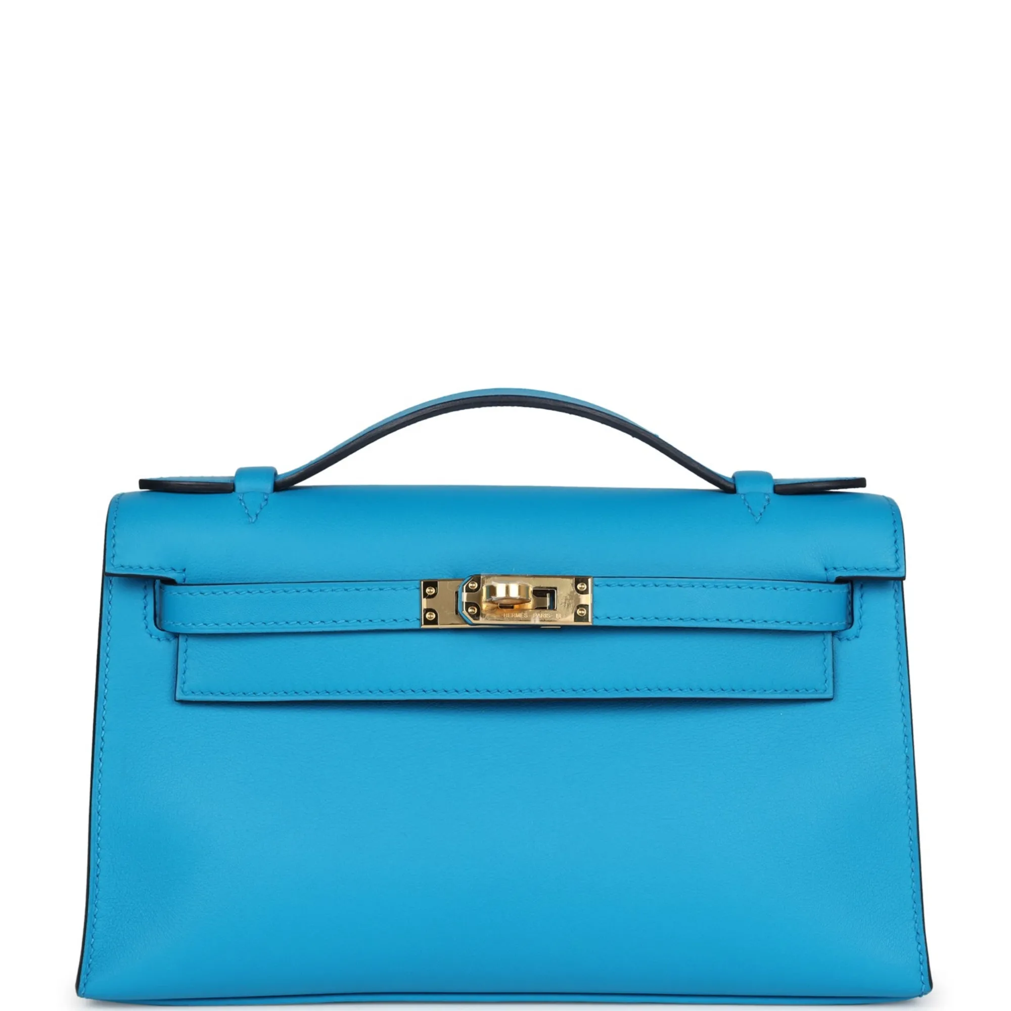Herm??s Kelly Pochette Bleu Frida Swift Gold Hardware