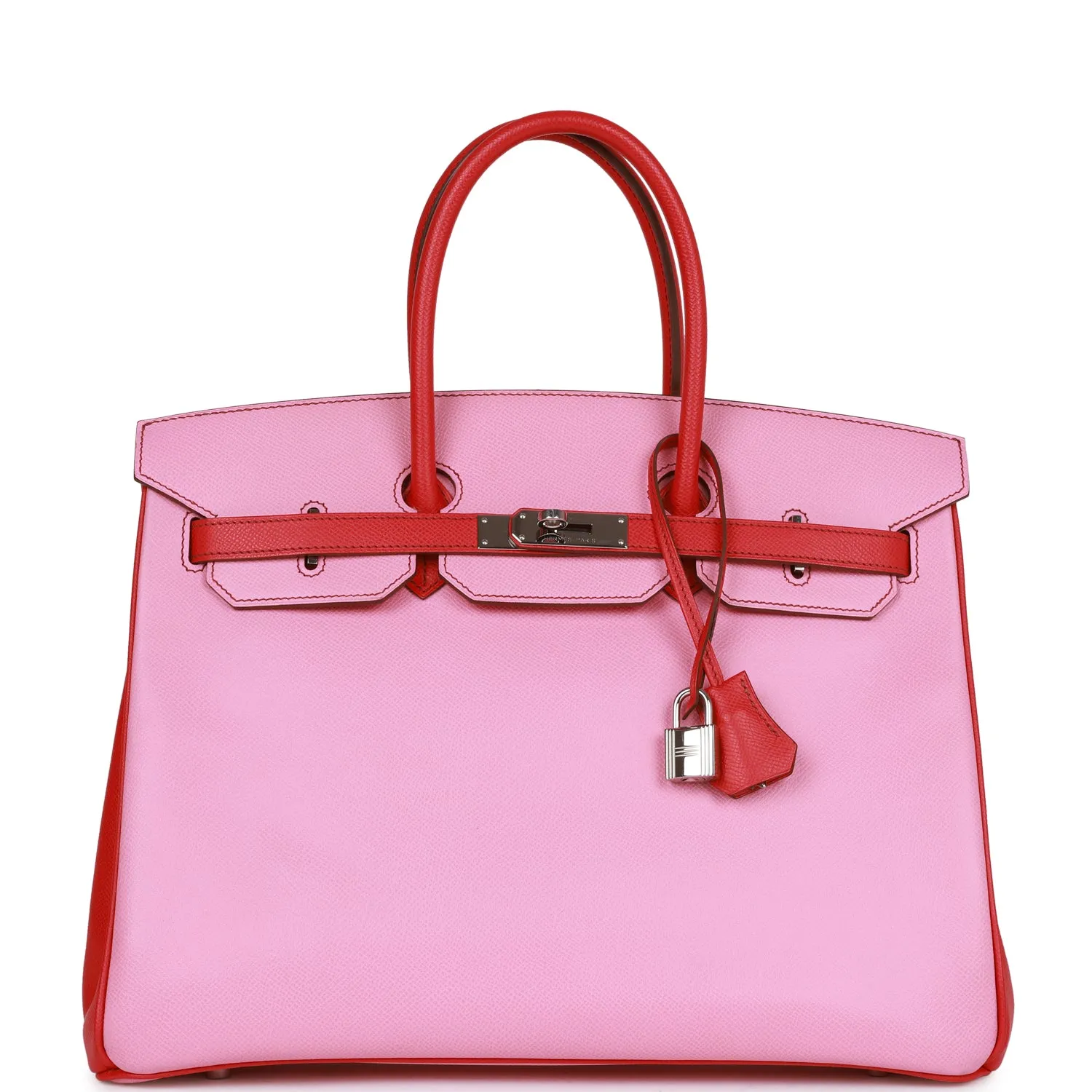 Herm??s Special Order (HSS) Birkin 35 Bubblegum and Bougainvillea Epsom Palladium Hardware