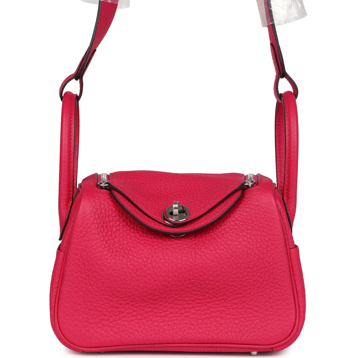 Herm??s Mini Lindy Framboise Clemence Palladium Hardware