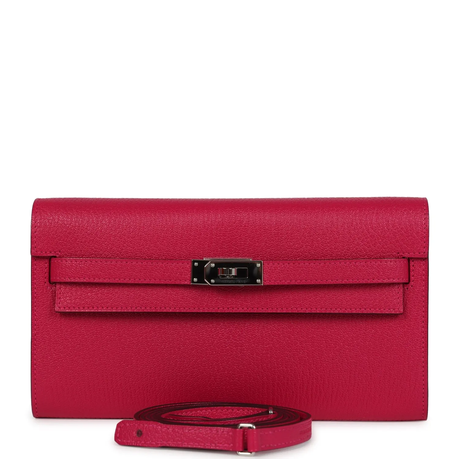 Herm??s Kelly Wallet To Go Rose Mexico Chevre Palladium Hardware
