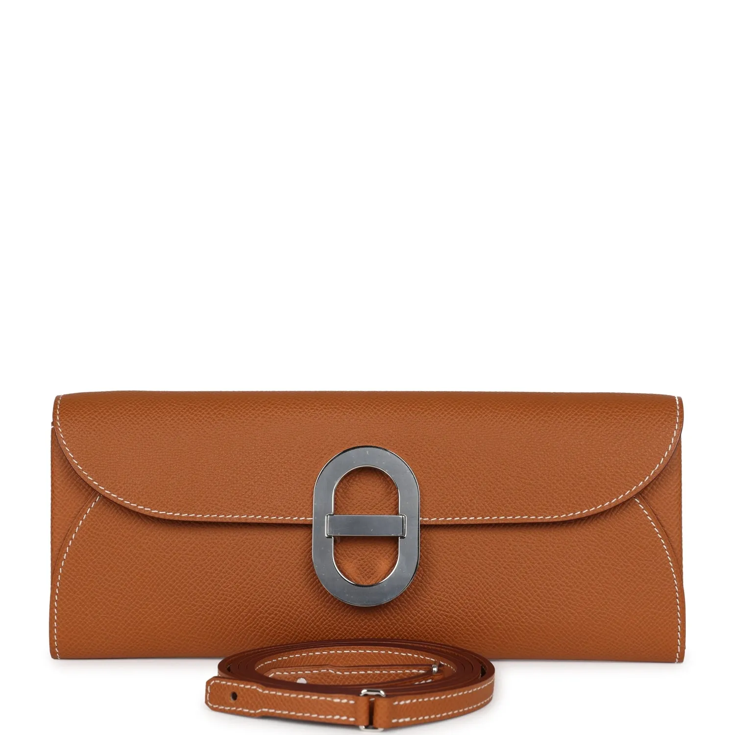 Herm??s Maillon Chaine d' Ancre Wallet to Go Gold Epsom Palladium Hardware