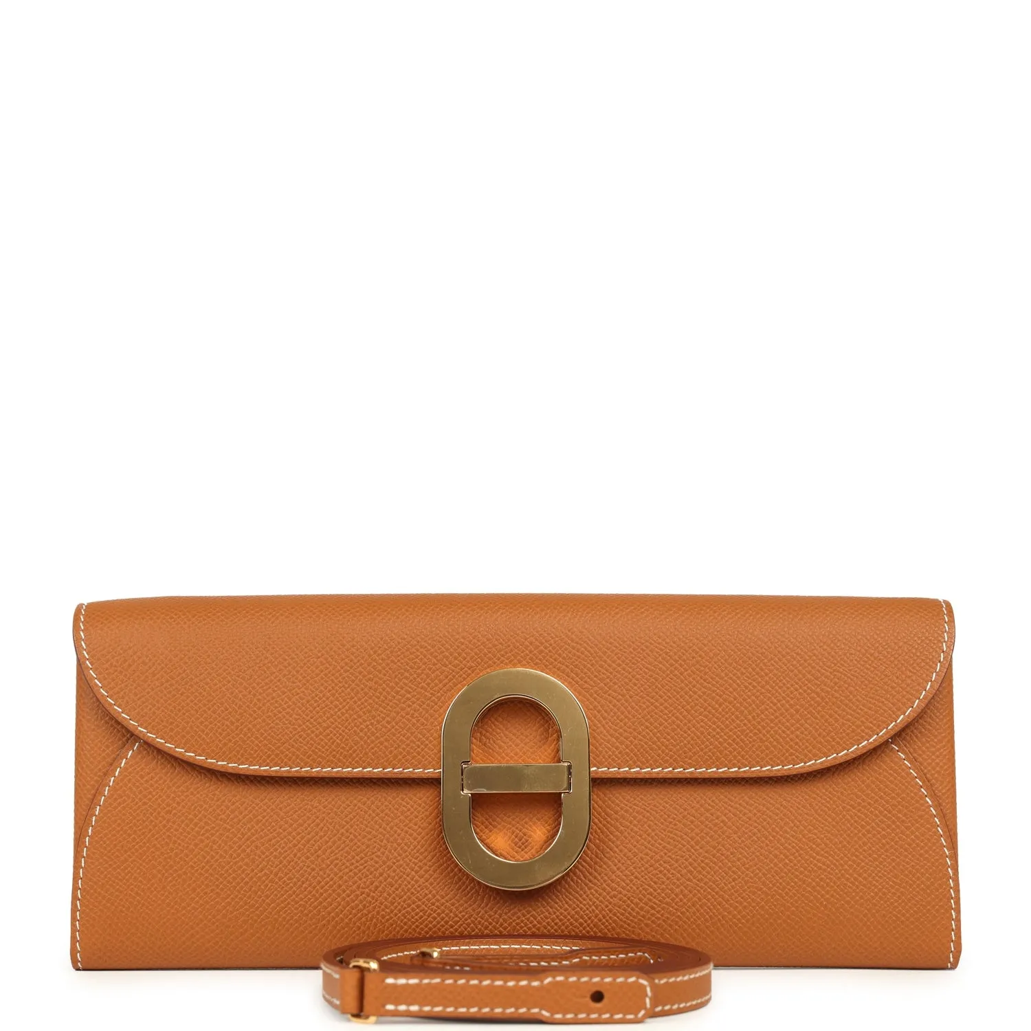 Herm??s Maillon Chaine d' Ancre Wallet to Go Gold Epsom Gold Hardware