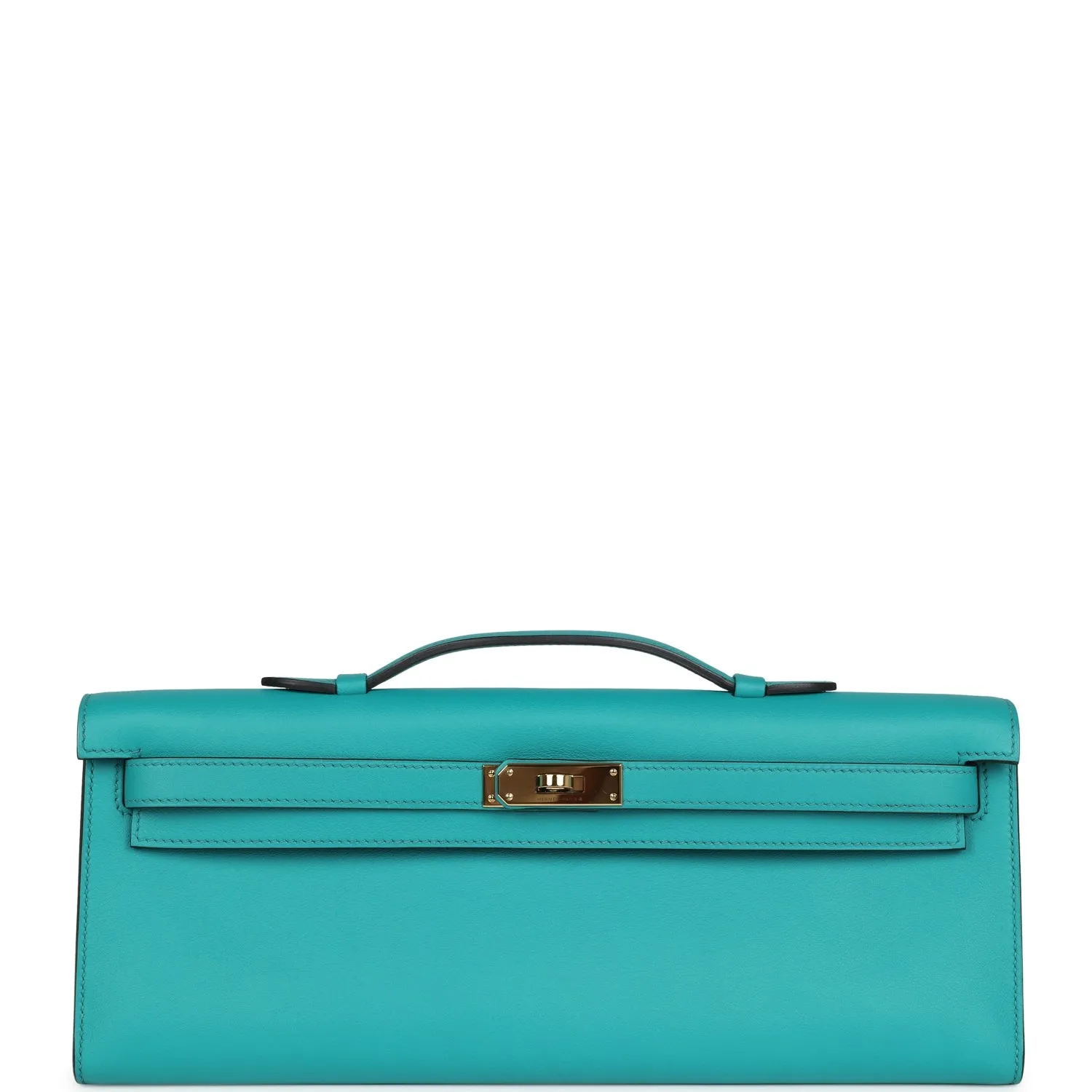 Herm??s Kelly Cut Bleu Paon Swift Gold Hardware