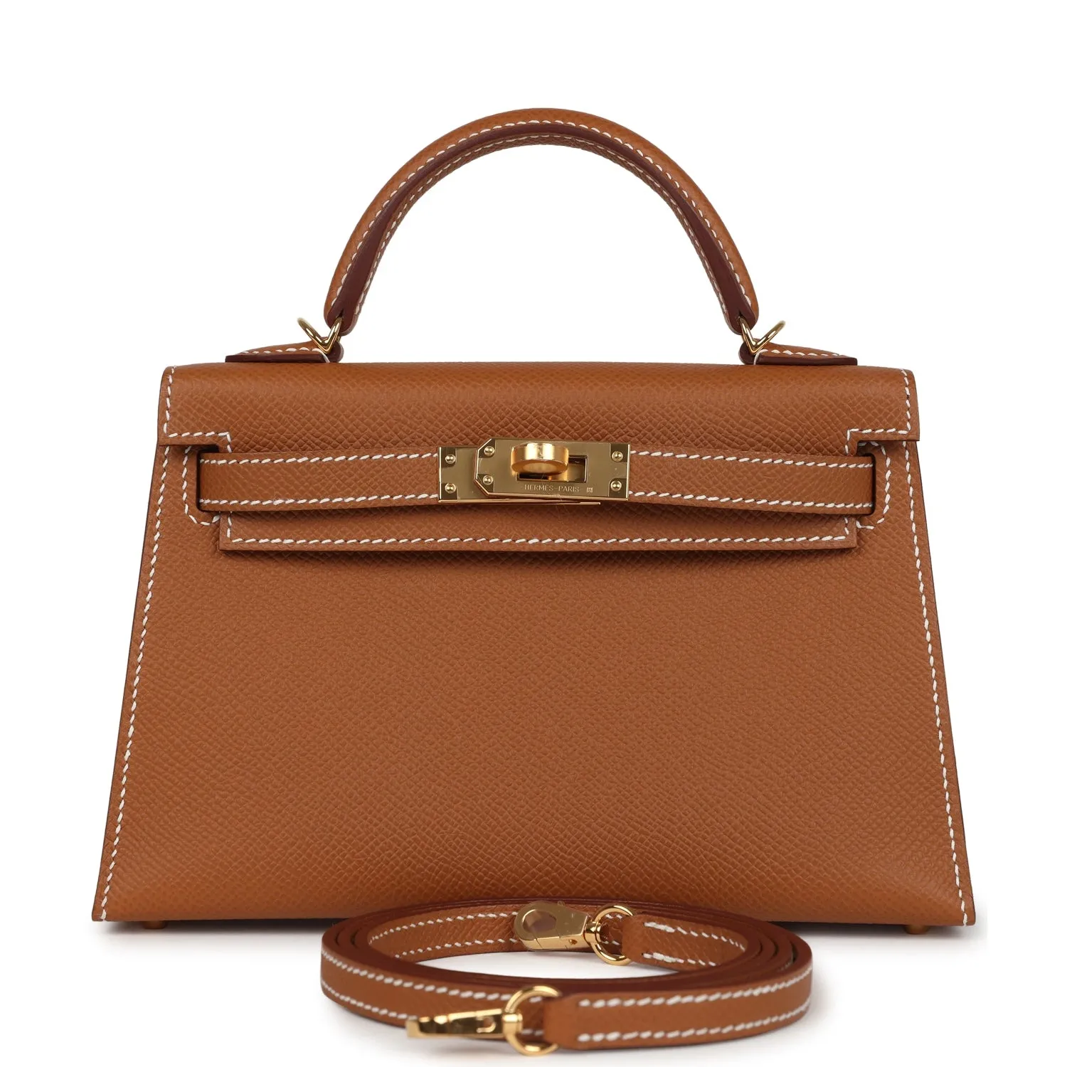 Herm??s Kelly Sellier 20 Gold Epsom Gold Hardware