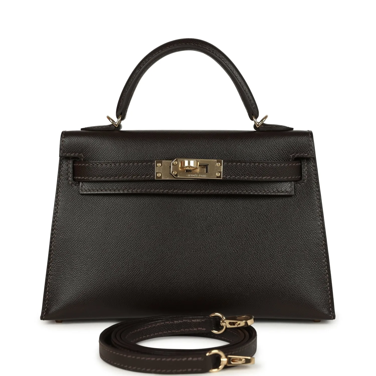 Herm??s Kelly Sellier 20 Bai-Brun Madame Permabrass Hardware
