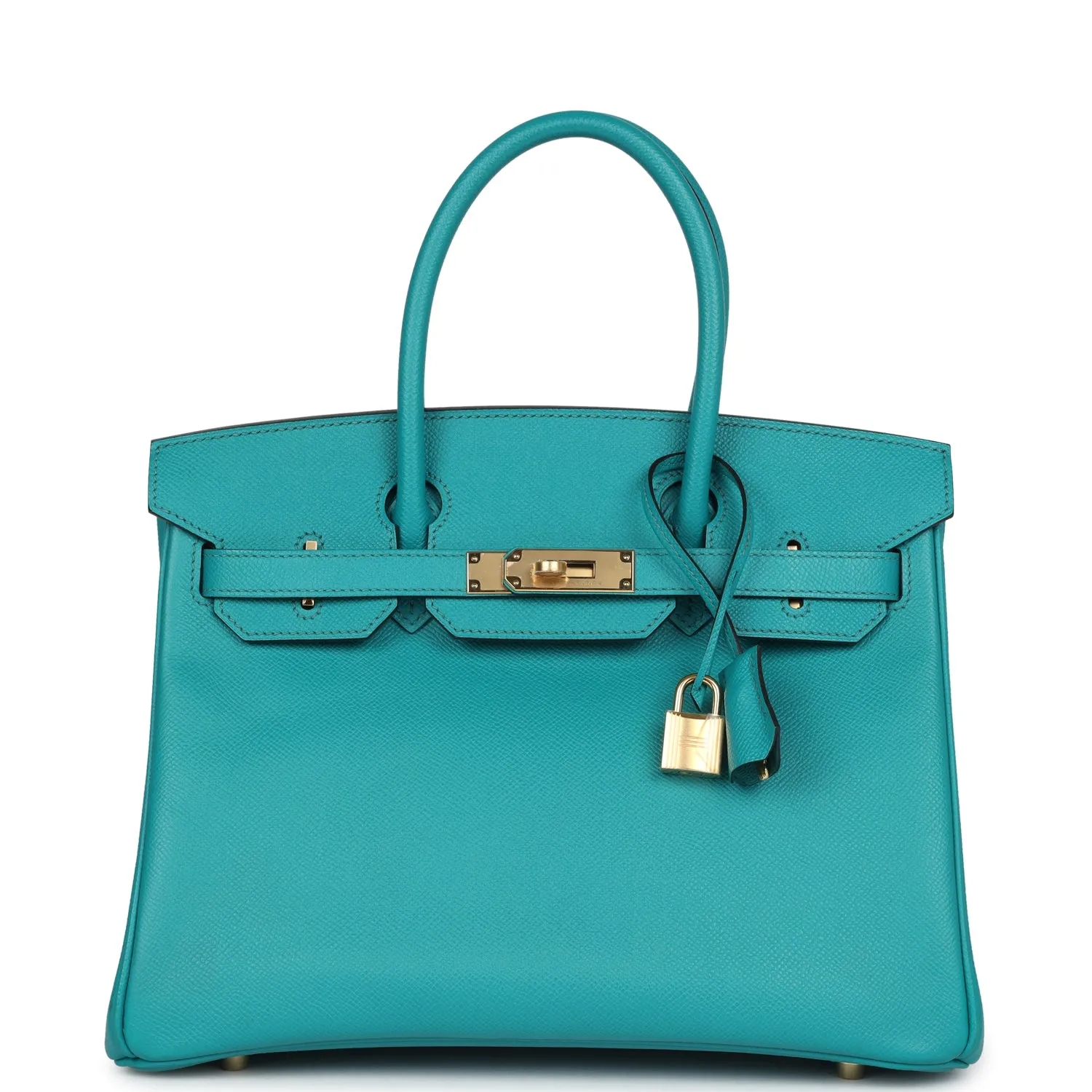Herm??s Birkin 30 Bleu Paon Epsom Gold Hardware