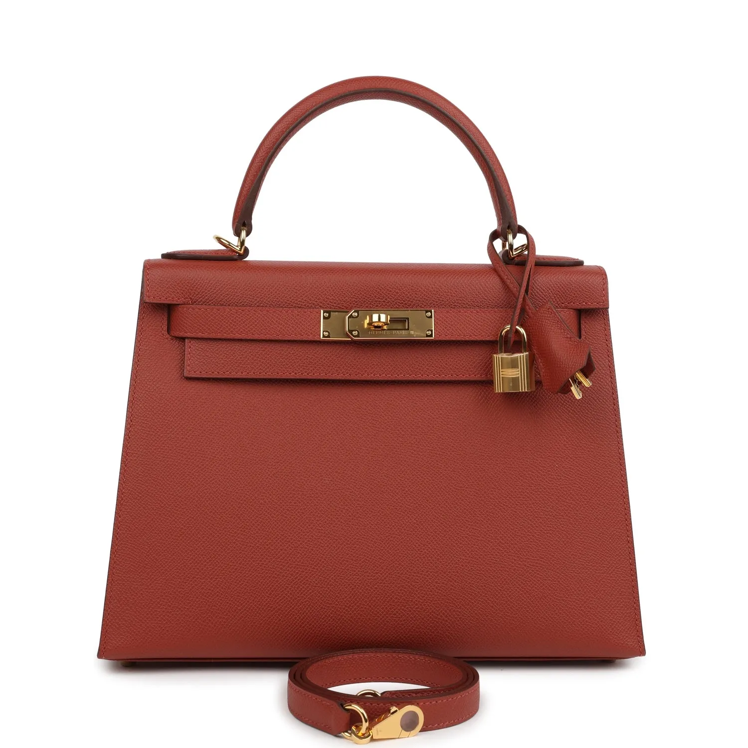 Herm??s Kelly Sellier 28 Rouge Venitien Epsom Gold Hardware