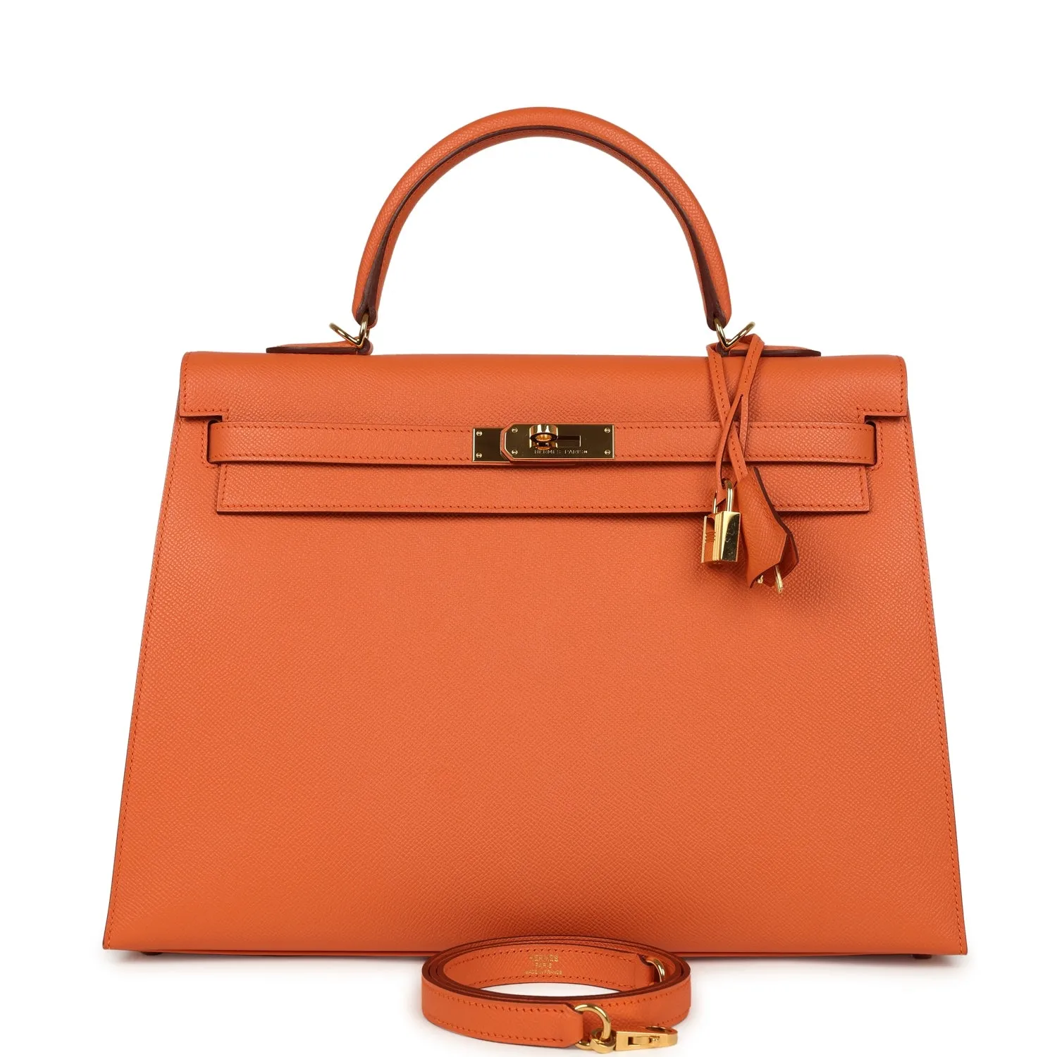 Herm??s Kelly Sellier 35 Mango Epsom Gold Hardware