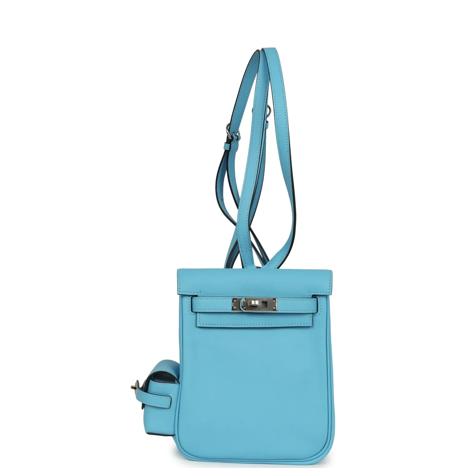 Herm??s Mini Kelly Jump Backpack Celeste Swift Palladium Hardware