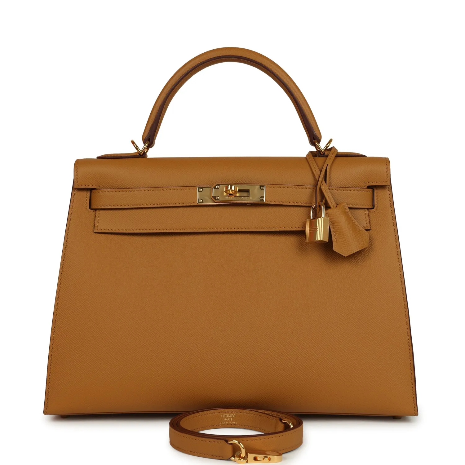 Herm??s Kelly Sellier 32 Sesame Epsom Gold Hardware