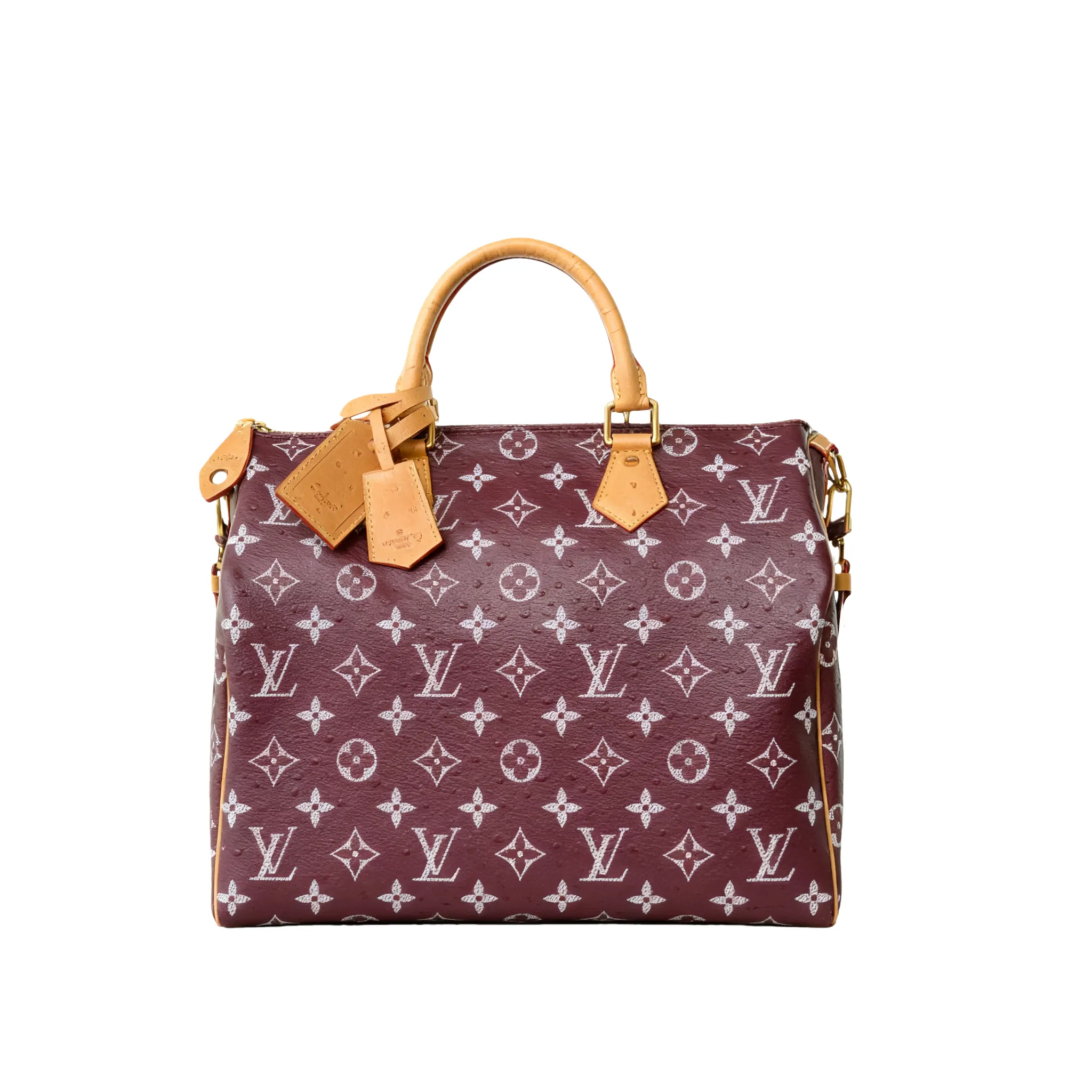 Louis Vuitton Speedy P9 Bandouli??re 40 Monogram Ostrich-Embossed Cowhide M24417