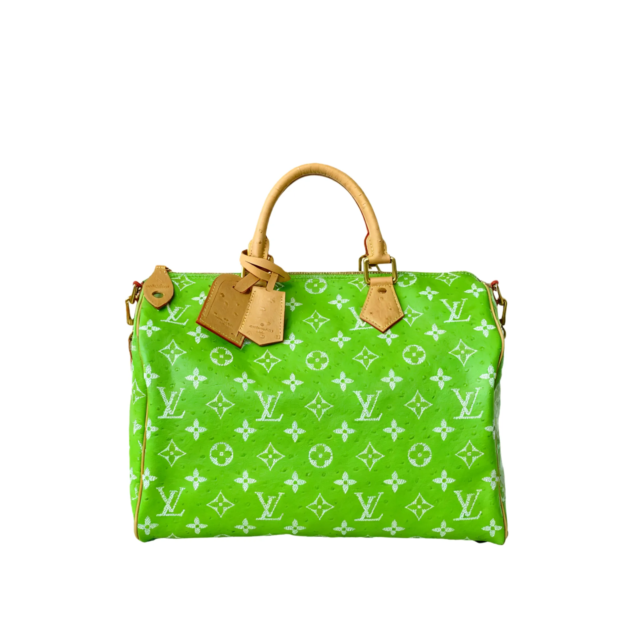 Louis Vuitton Speedy P9 Bandouli??re 40 Monogram Ostrich-Embossed Cowhide M24417