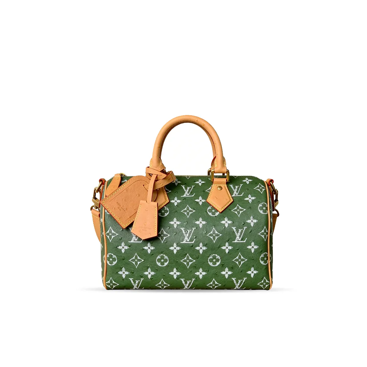 Louis Vuitton Speedy P9 Bandouli??re 25 Monogram Ostrich-Embossed Cowhide M24437