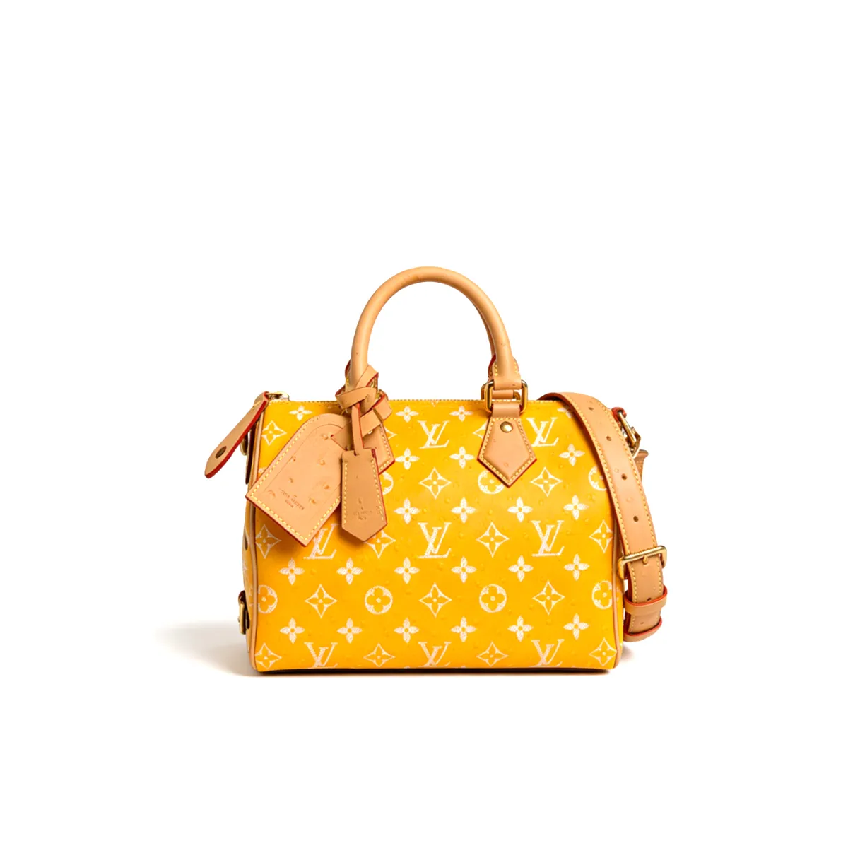 Louis Vuitton Speedy P9 Bandouli??re 25 Monogram Ostrich-Embossed Cowhide M24437
