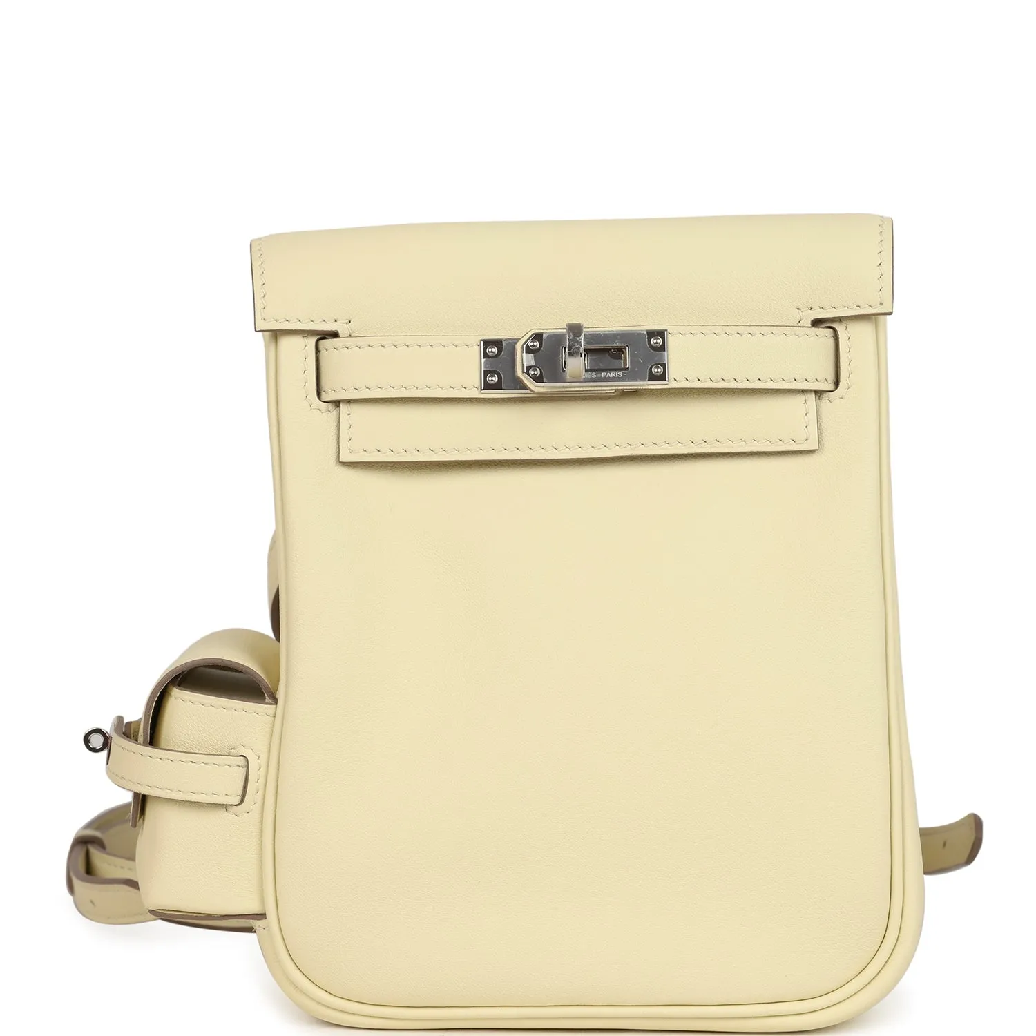 Herm??s Mini Kelly Jump Backpack Jaune Milton Swift Palladium Hardware