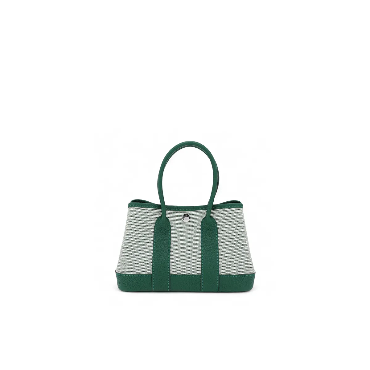 Hermes Garden Party 23 Mini Bag Canvas And Negonda Calfskin Silver H086418CKAD