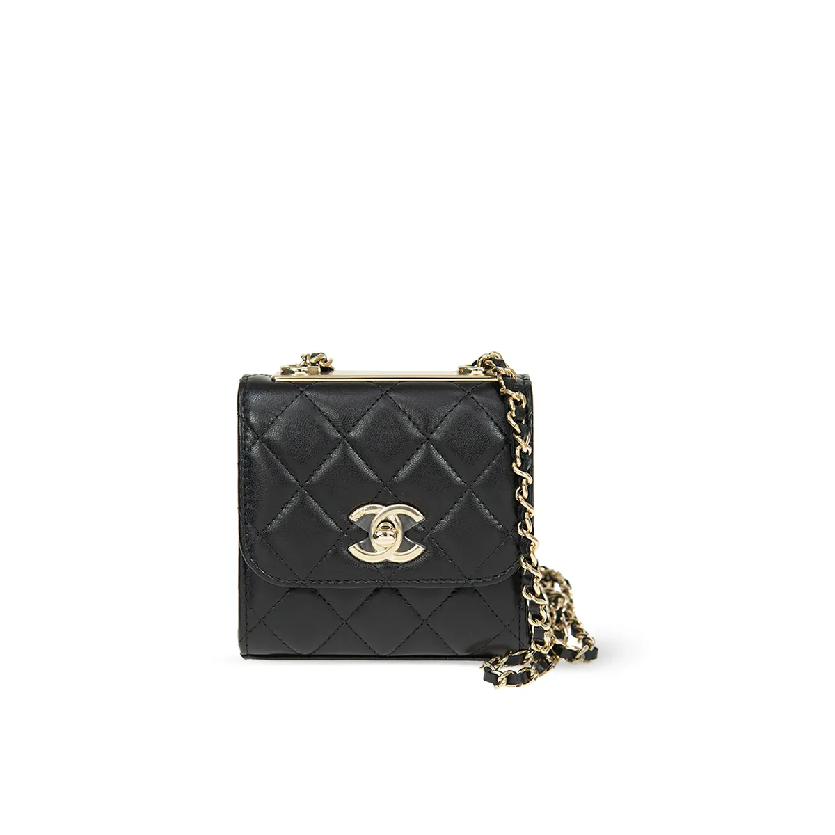 Chanel Quilted Lambskin Trendy Cc Mini Chain Wallet A81633
