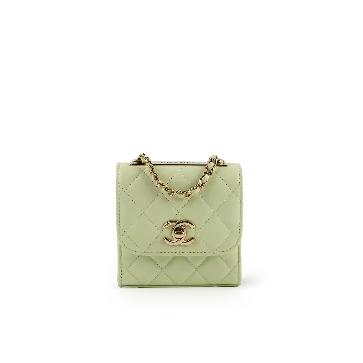 Chanel Quilted Lambskin Trendy Cc Mini Chain Wallet A81633