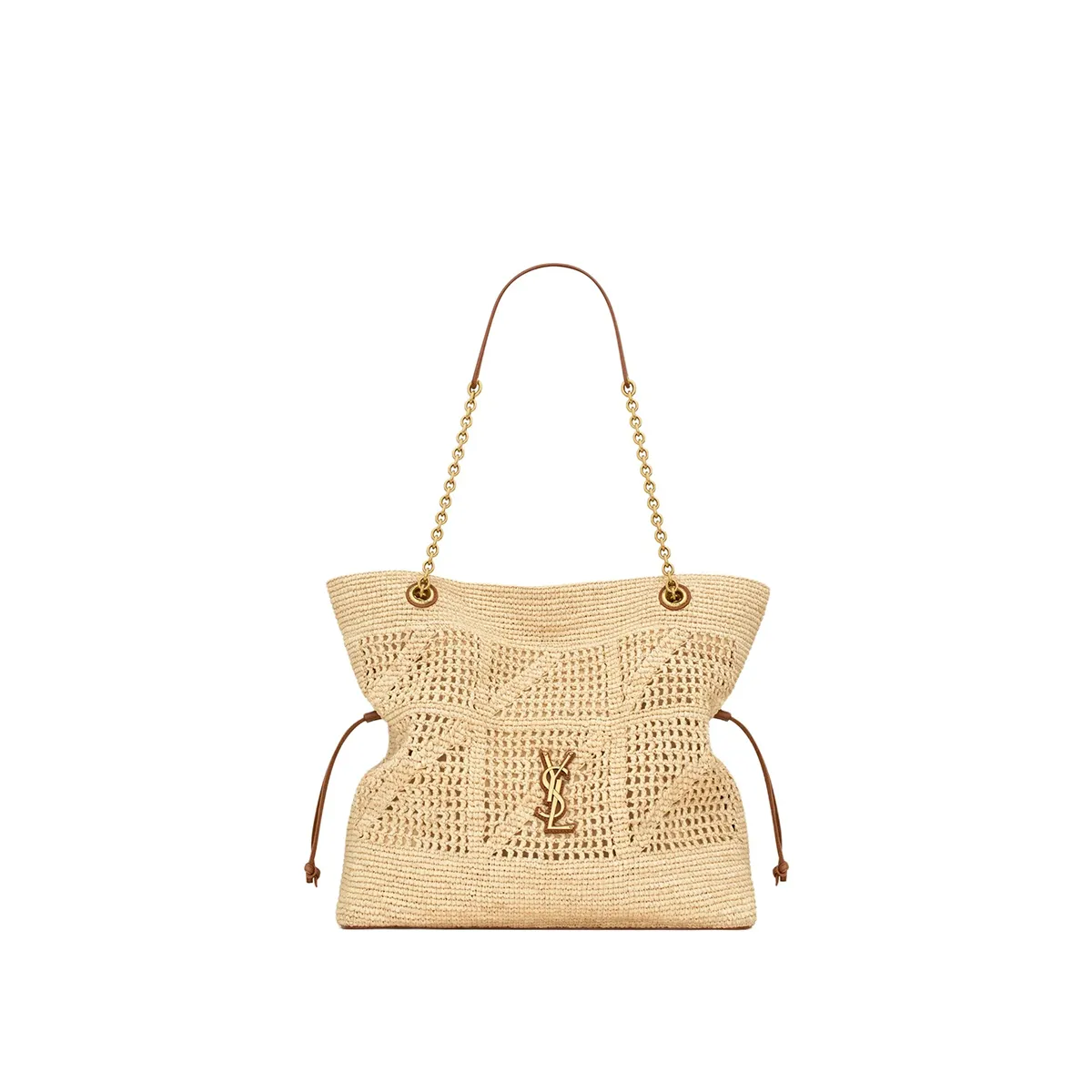 YSL Mdeium Jamie Shopping In Raffia 838876