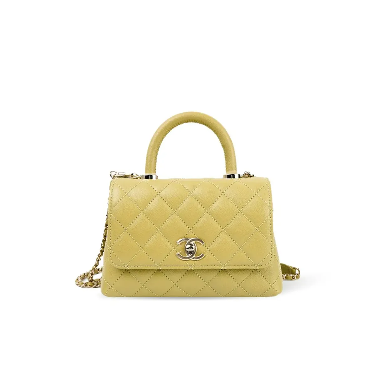 Chanel Caviar Quilted Extra Mini Coco Handle Flap AS2215