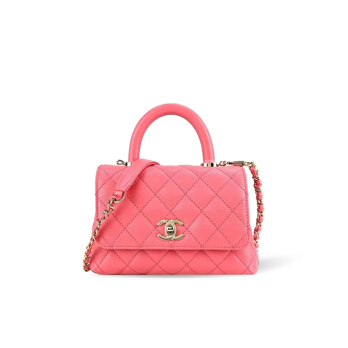 Chanel Caviar Quilted Extra Mini Coco Handle Flap AS2215