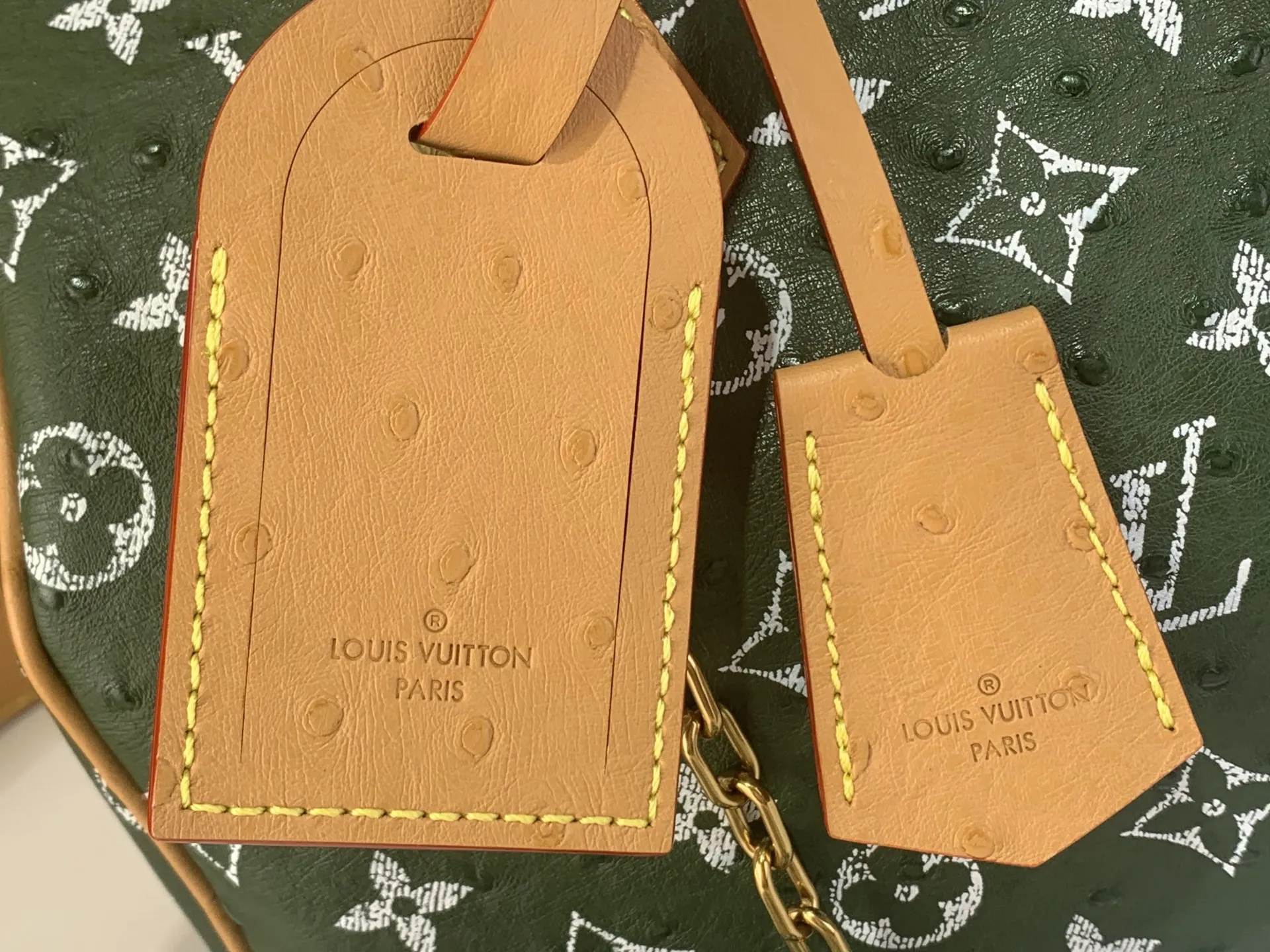Louis Vuitton Speedy P9 Bandouli??re 25 Monogram Ostrich-Embossed Cowhide M24437 - 图片 7