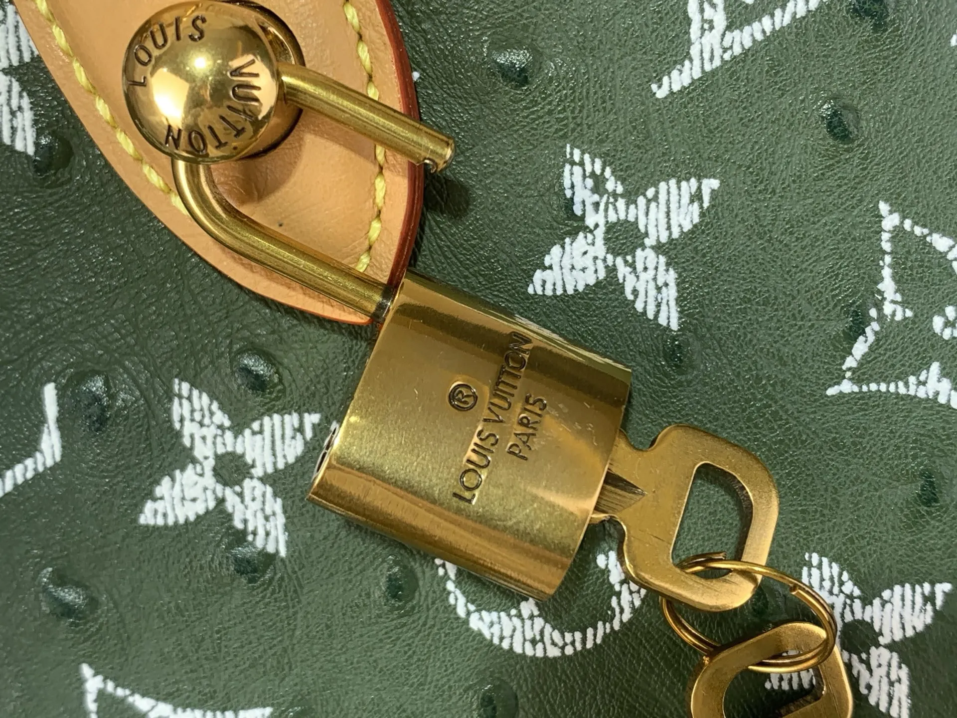 Louis Vuitton Speedy P9 Bandouli??re 25 Monogram Ostrich-Embossed Cowhide M24437 - 图片 8