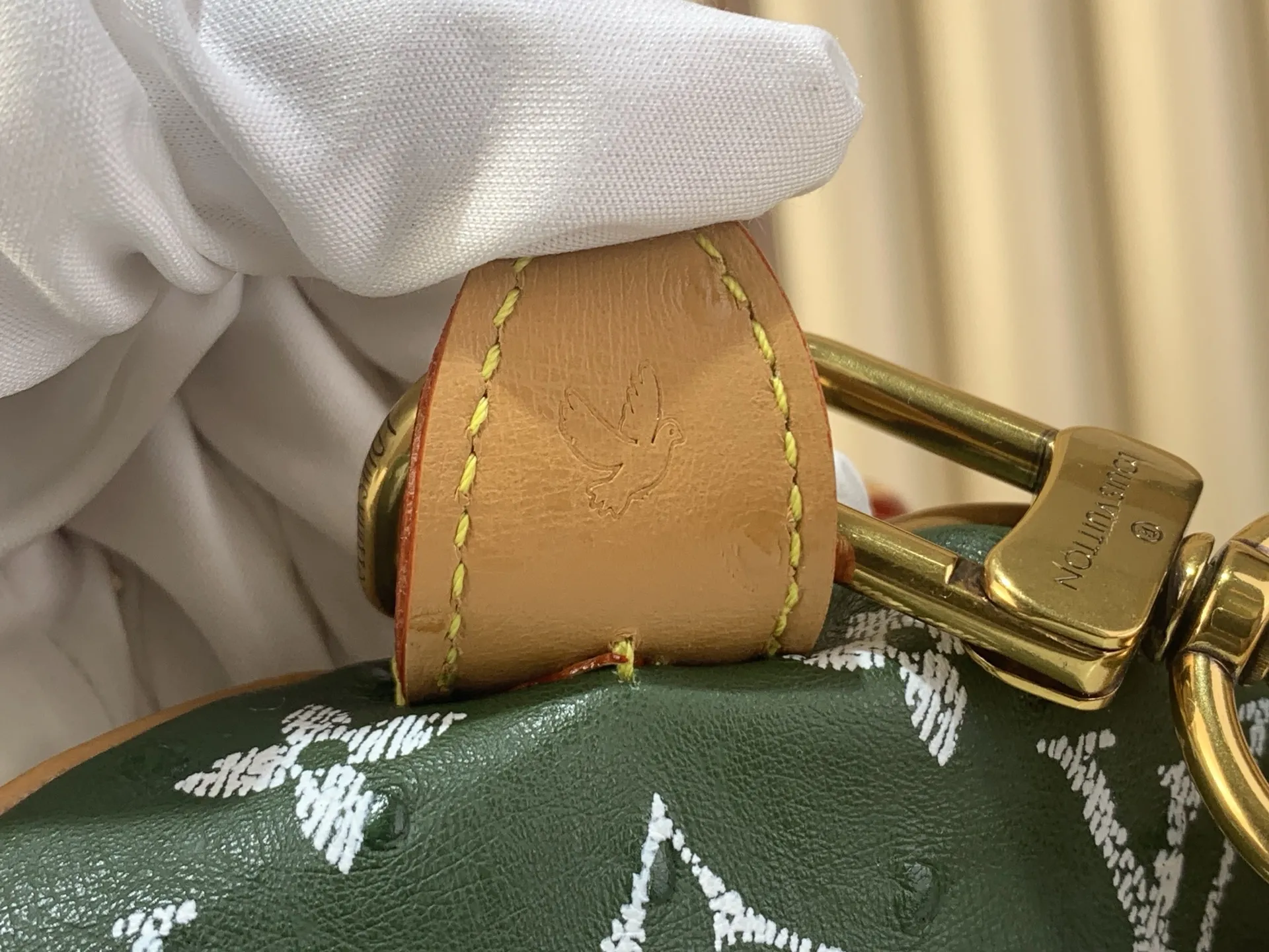 Louis Vuitton Speedy P9 Bandouli??re 25 Monogram Ostrich-Embossed Cowhide M24437 - 图片 9