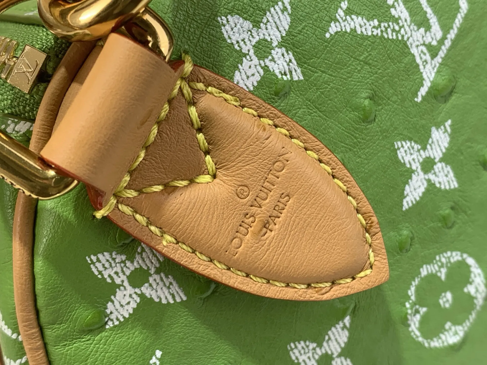 Louis Vuitton Speedy P9 Bandouli??re 25 Monogram Ostrich-Embossed Cowhide M24437 - Image 9
